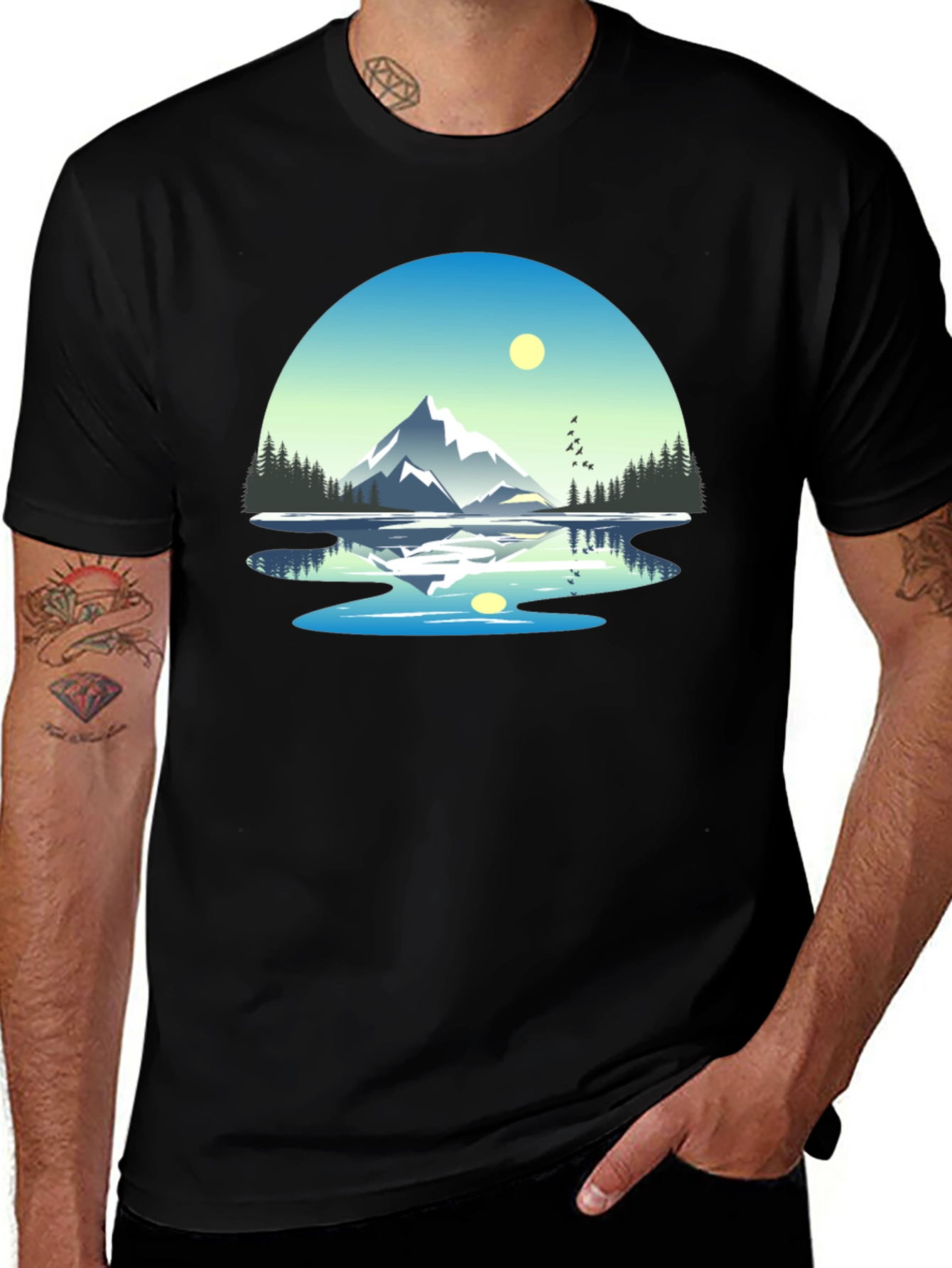 Mountain Lake Reflection T-Shirt