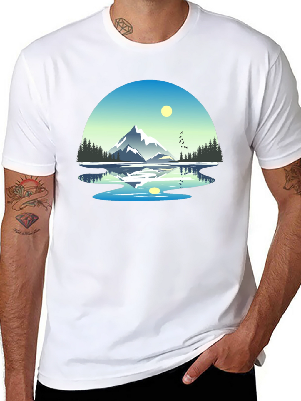 Mountain Lake Reflection T-Shirt