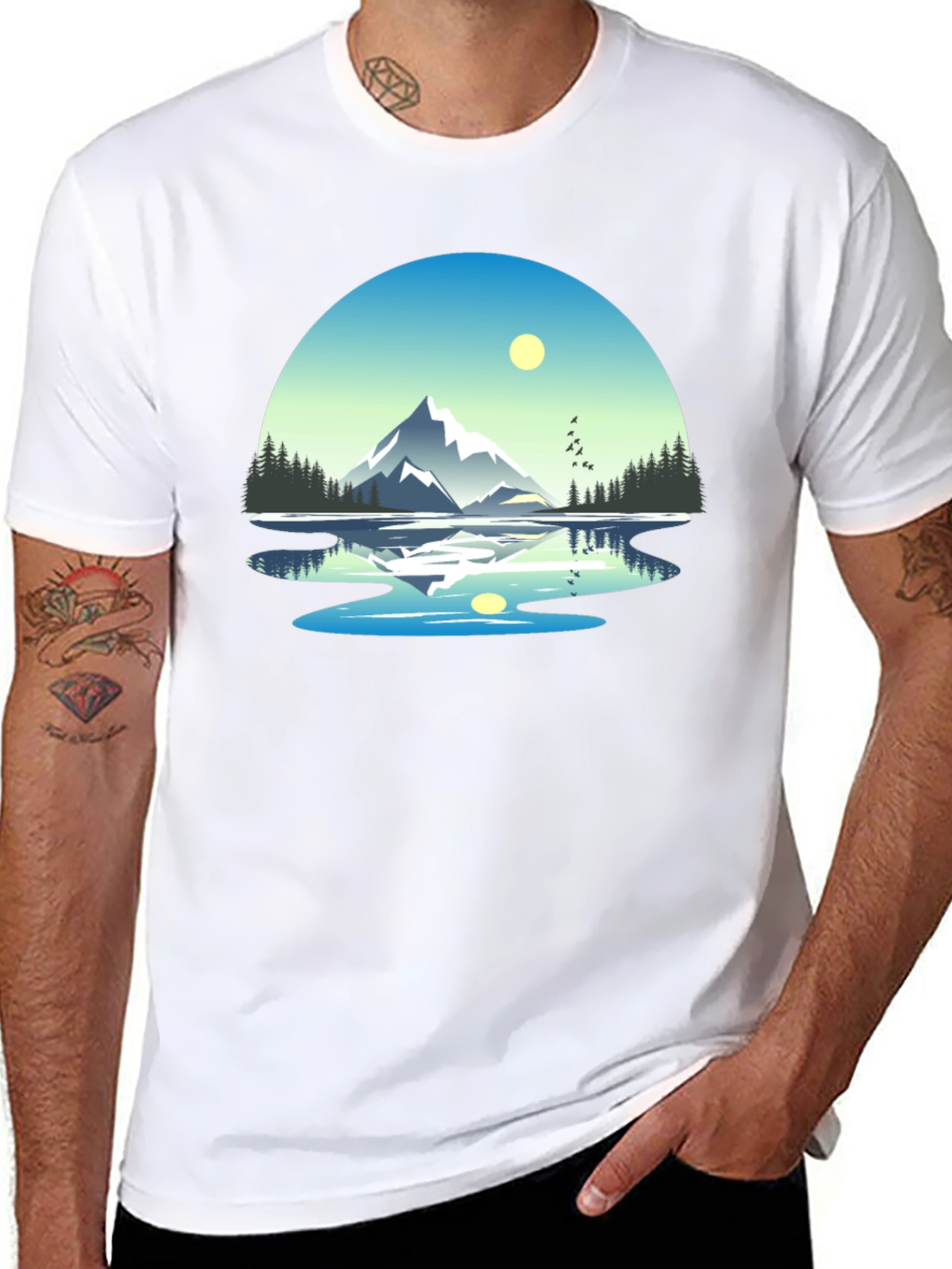 Mountain Lake Reflection T-Shirt