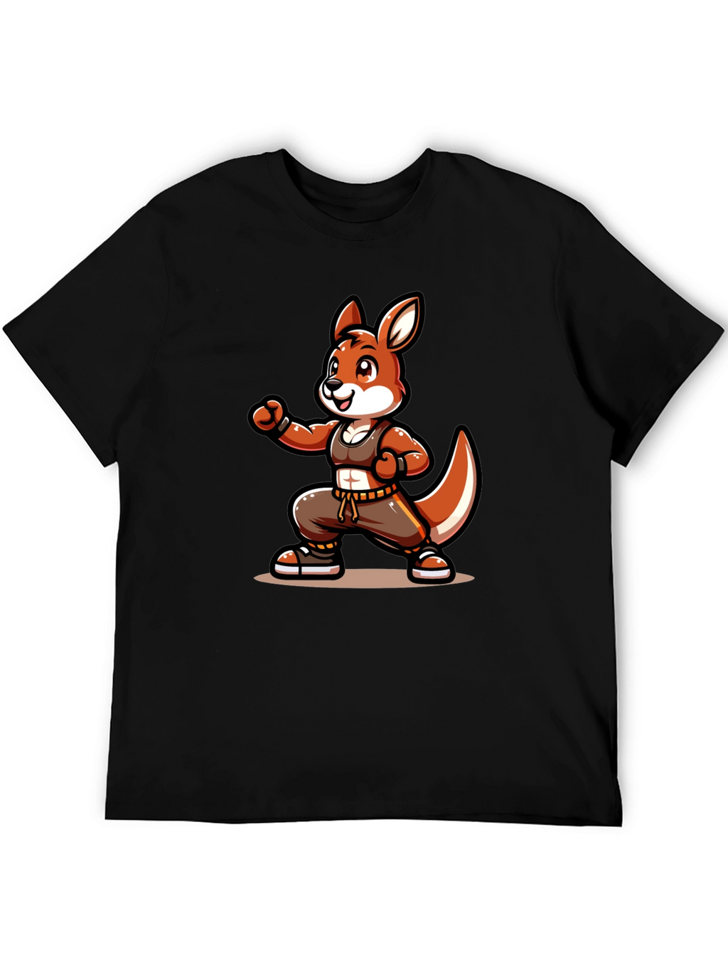 Cool Kangaroo Cartoon Graphic T-Shirt