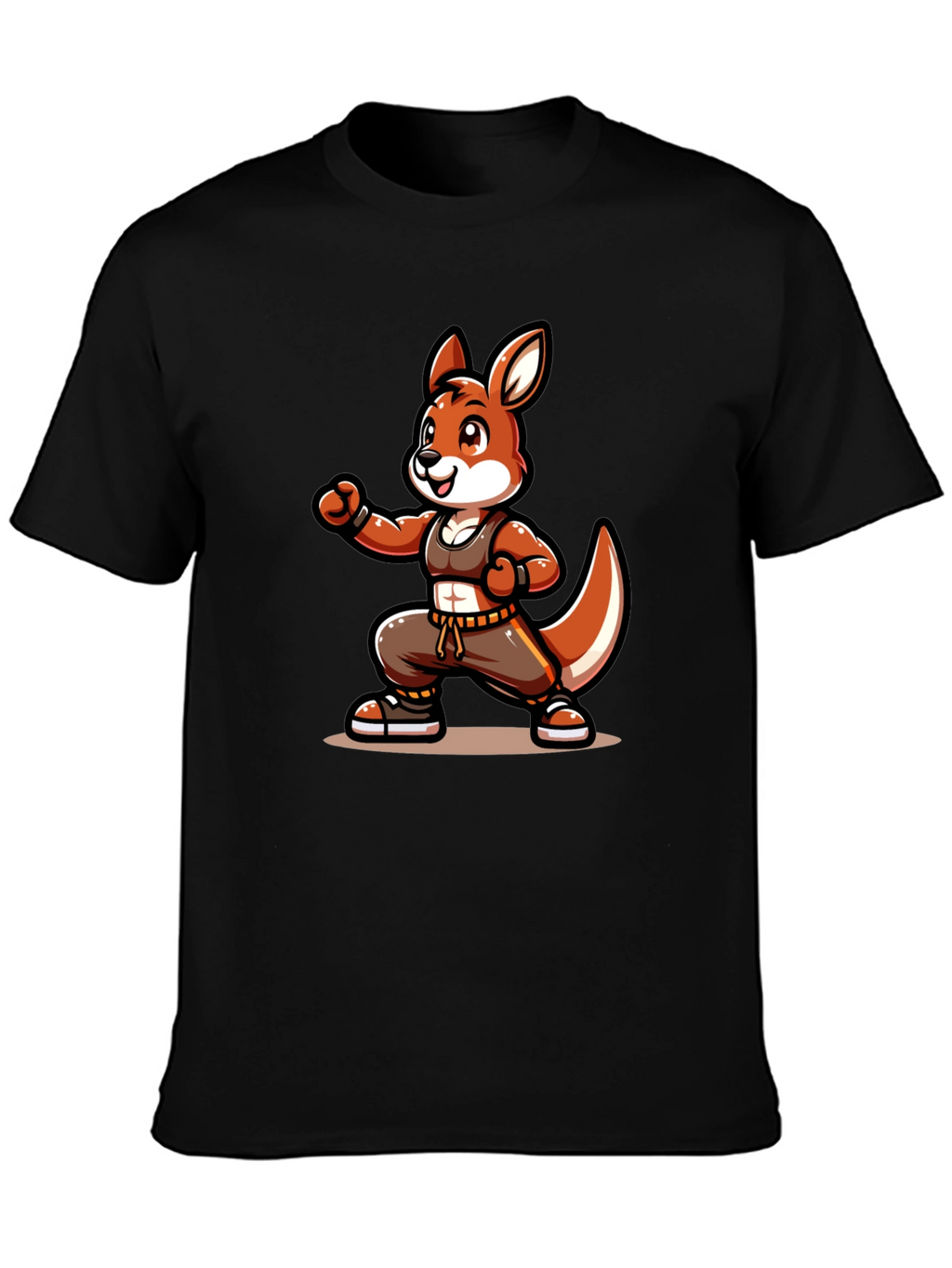 Cool Kangaroo Cartoon Graphic T-Shirt