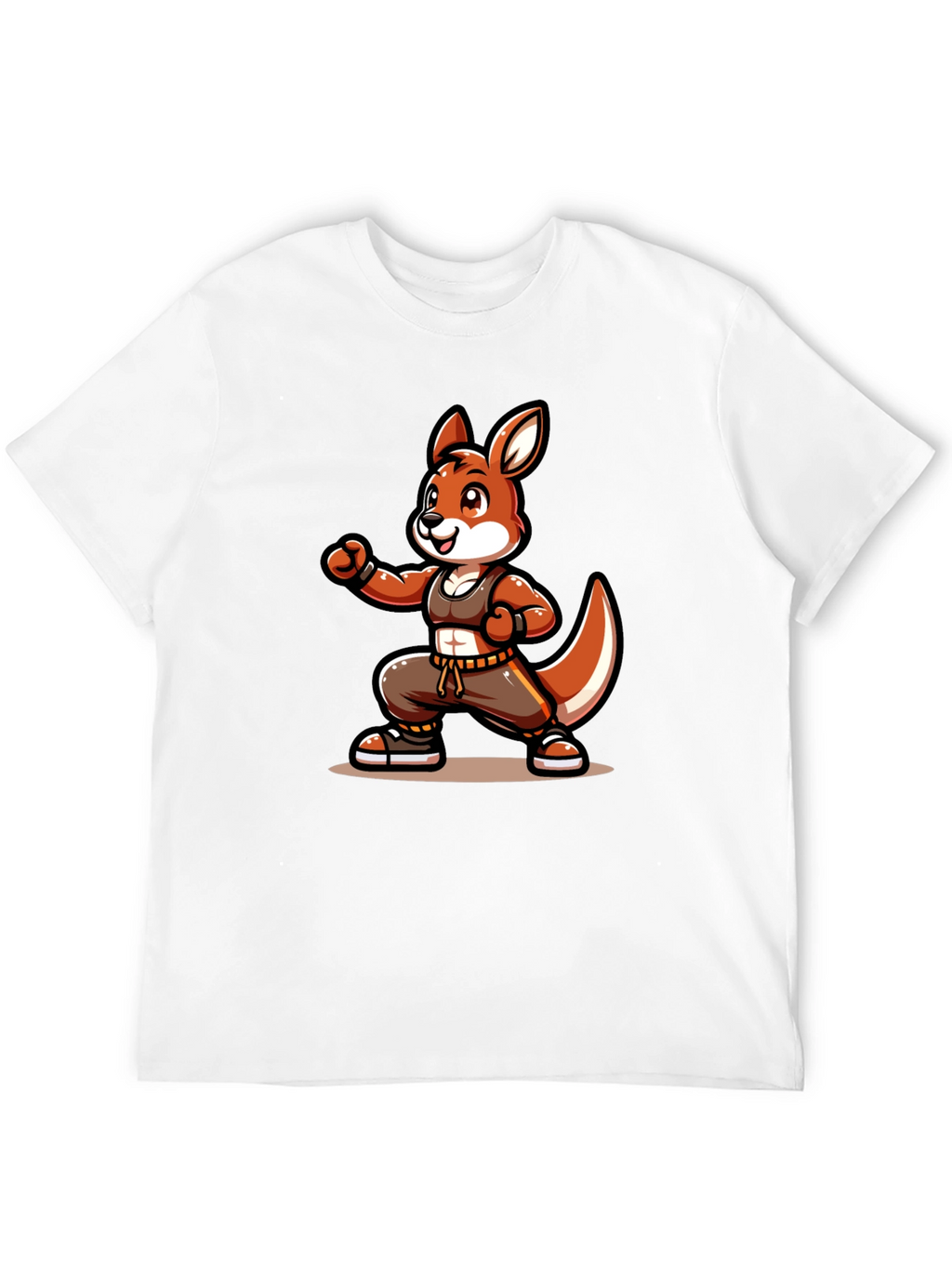 Cool Kangaroo Cartoon Graphic T-Shirt