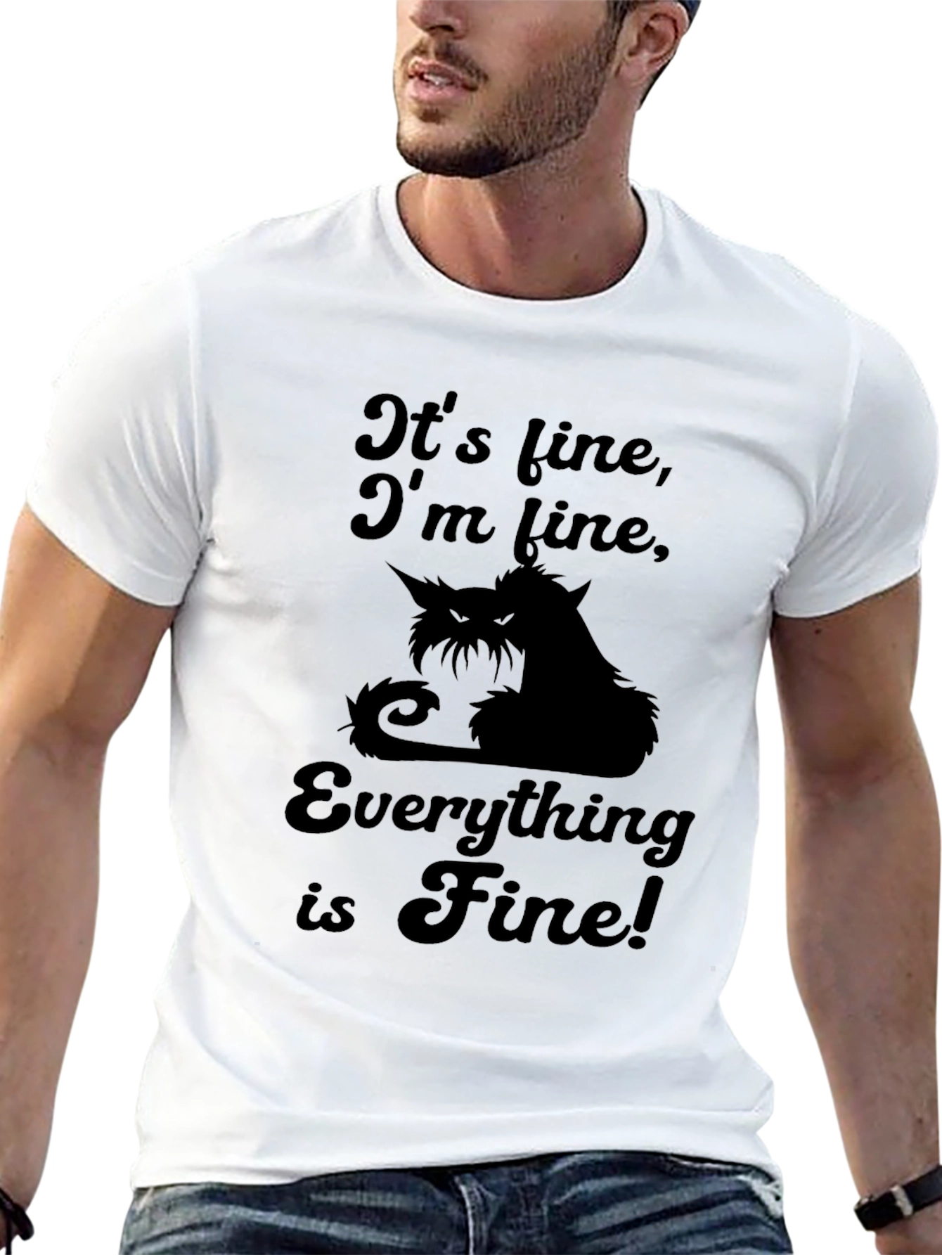 Its Fine Cat Graphic Tee