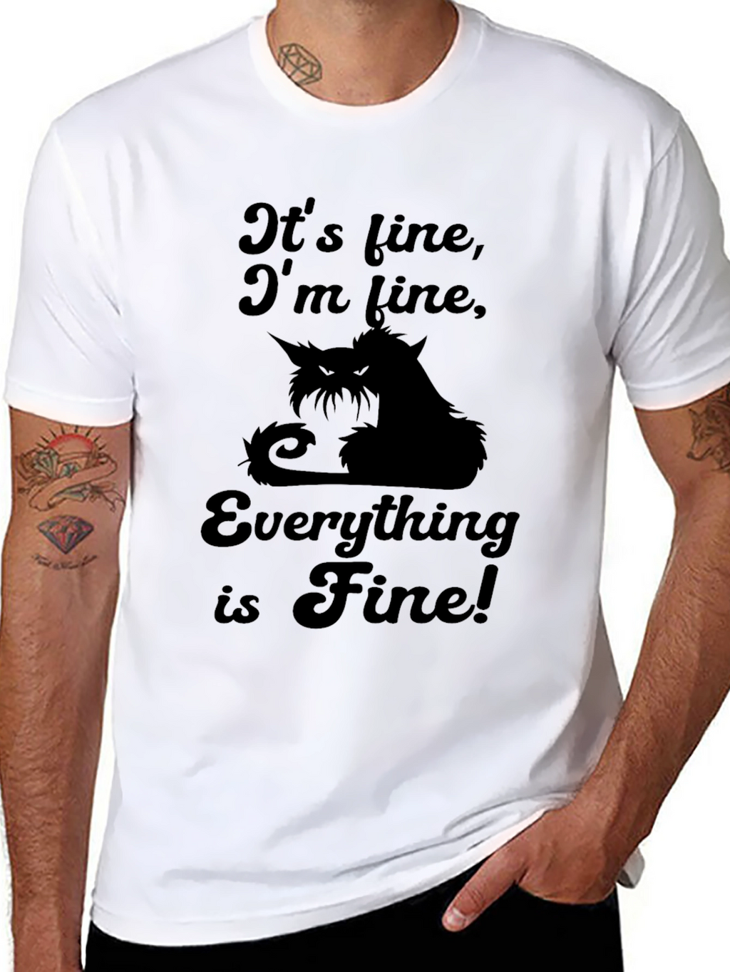 Its Fine Cat Graphic Tee