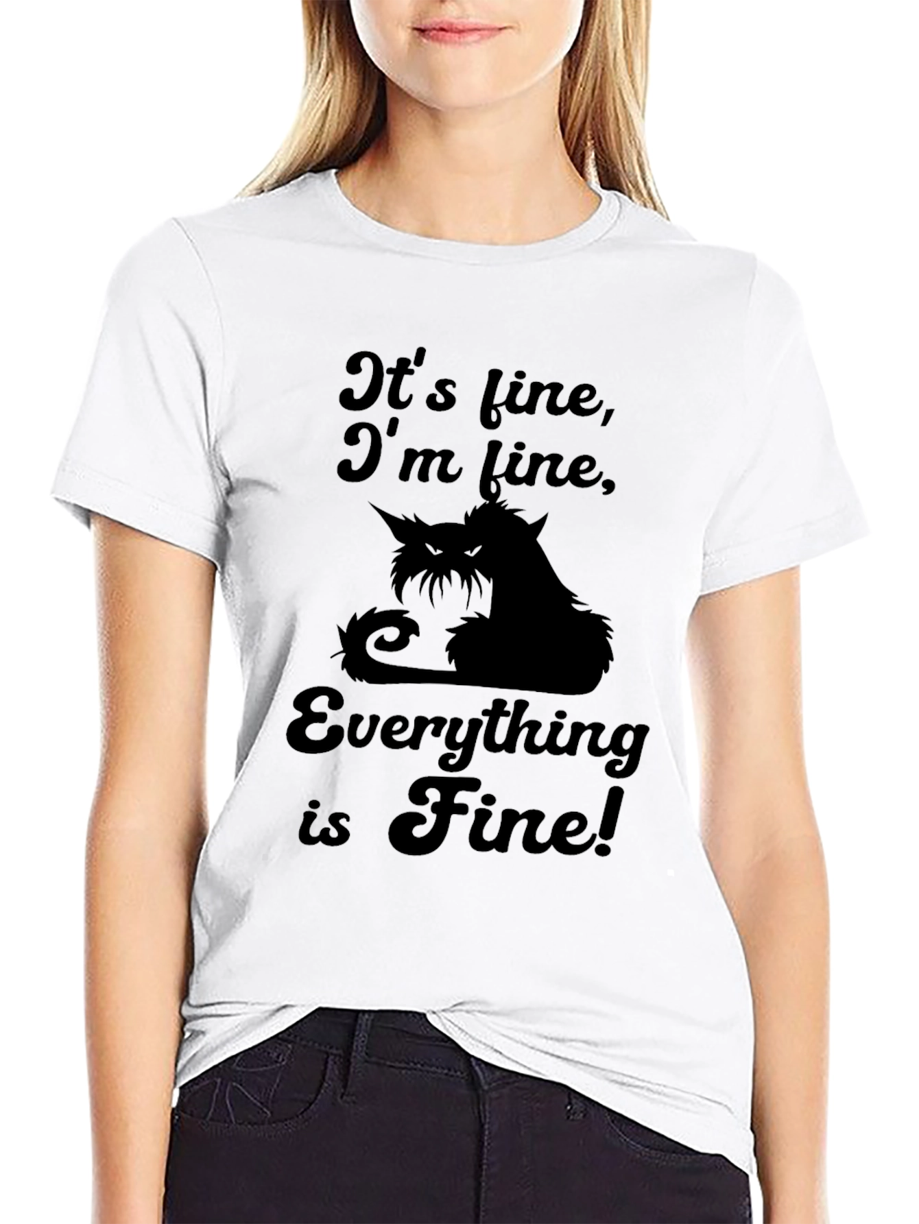 Its Fine Cat Graphic Tee