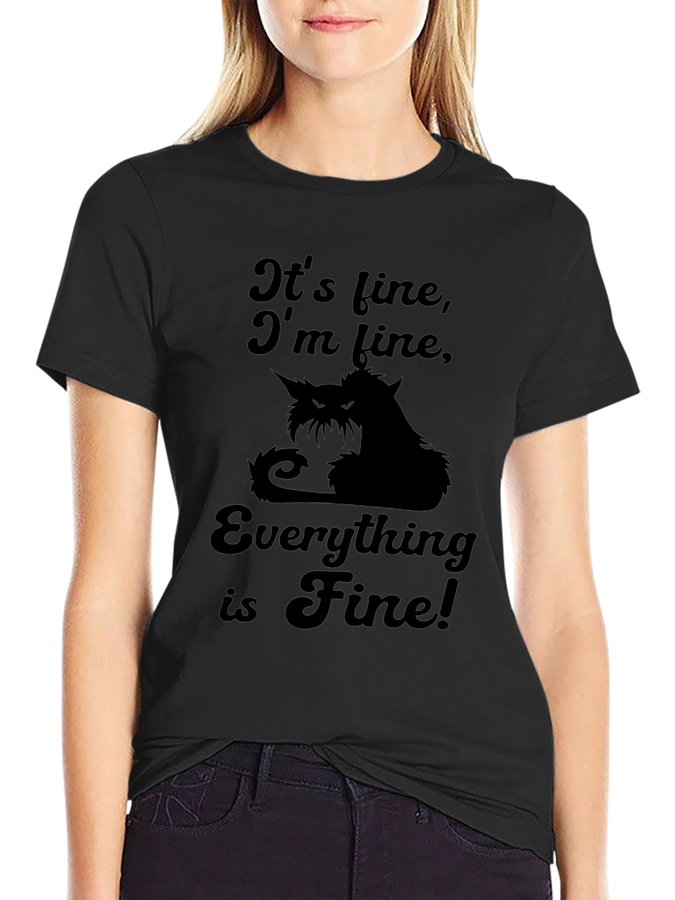 Its Fine Cat Graphic Tee