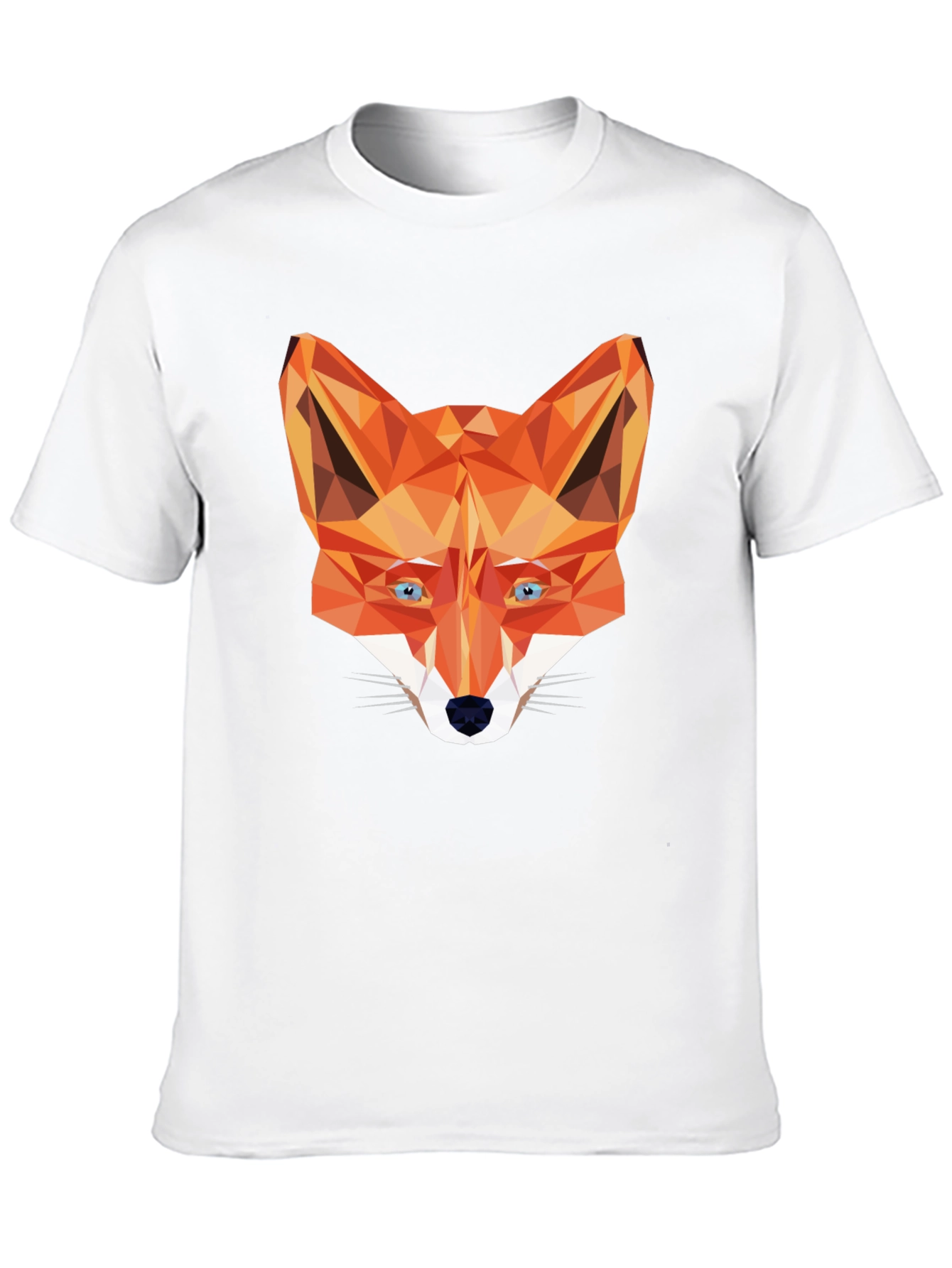 Geometric Fox Graphic Tee - Stylish Black T-Shirt
