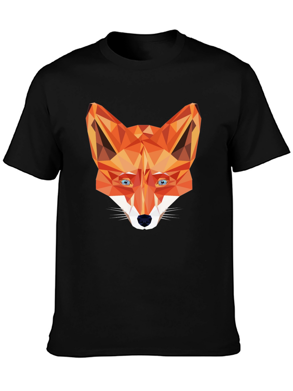 Geometric Fox Graphic Tee - Stylish Black T-Shirt