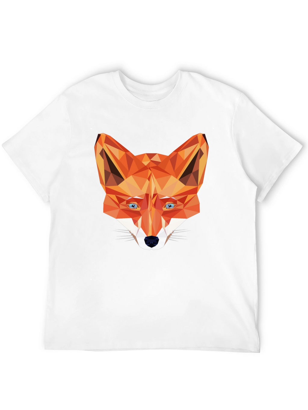 Geometric Fox Graphic Tee - Stylish Black T-Shirt