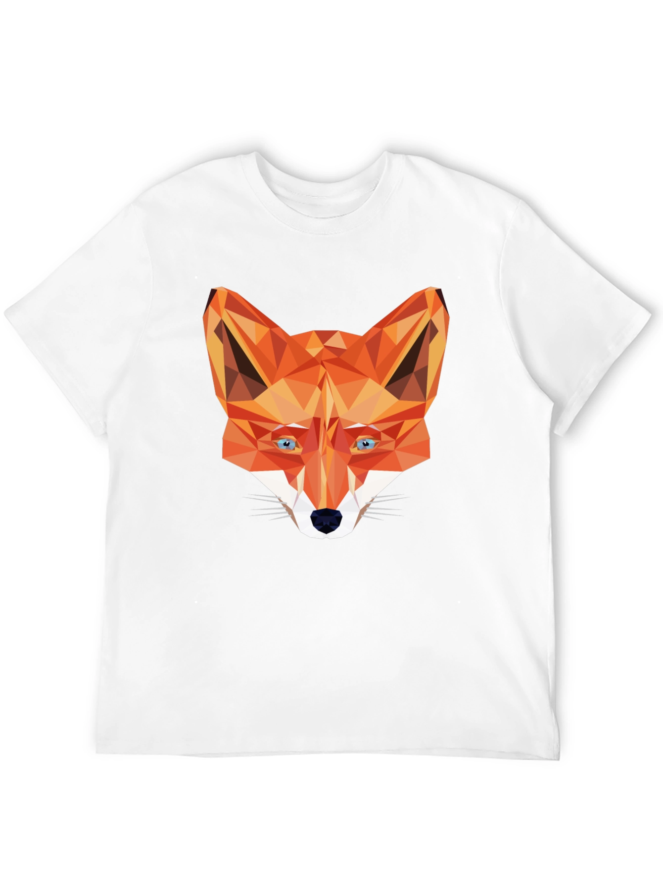 Geometric Fox Graphic Tee - Stylish Black T-Shirt