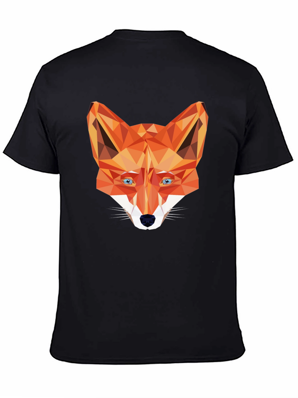 Geometric Fox Graphic Tee - Stylish Black T-Shirt