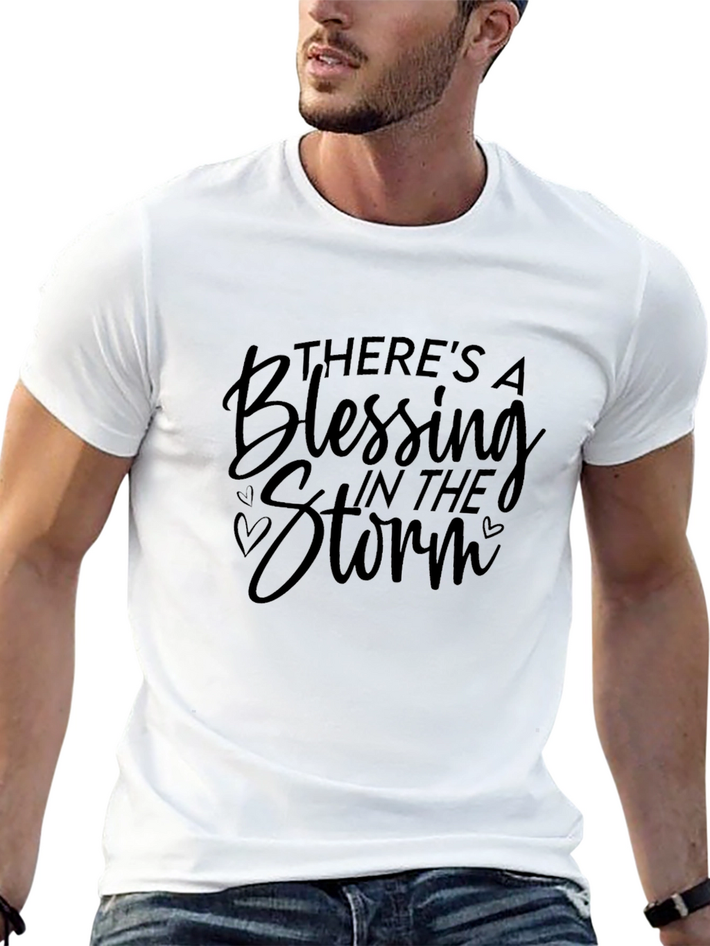 Blessing in the Storm Black Graphic T-Shirt
