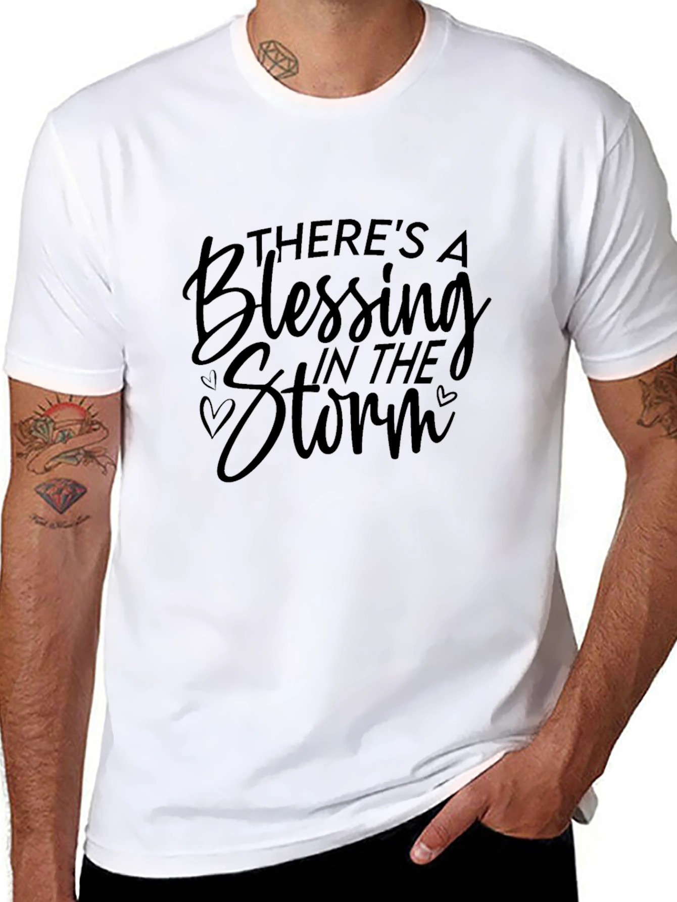 Blessing in the Storm Black Graphic T-Shirt