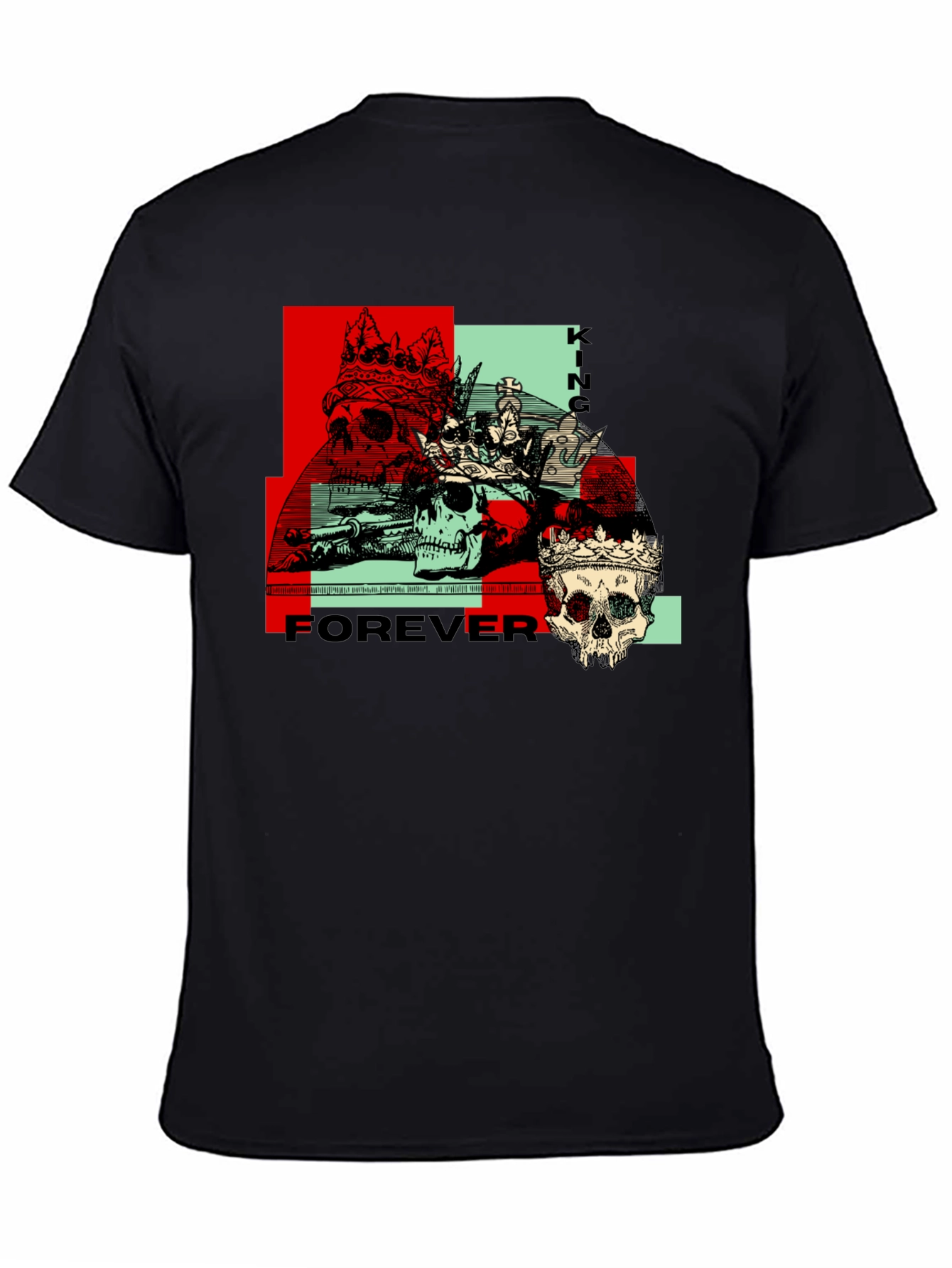 King Forever Graphic Tee - Skull Crown Design