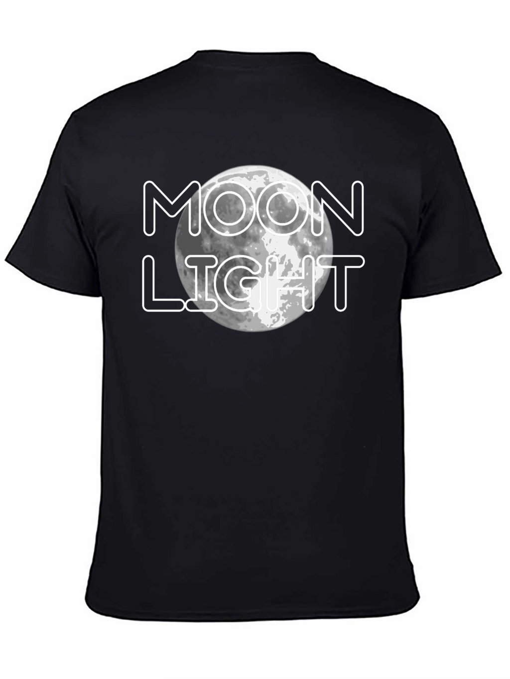Moonlight Graphic Print Black T-Shirt