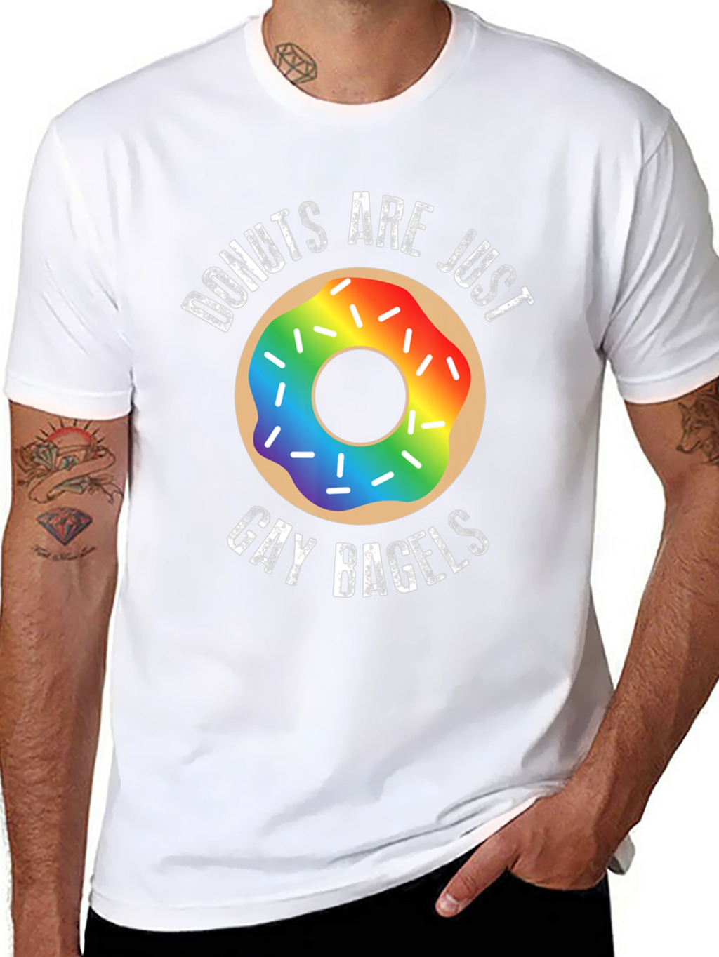 Donuts Are Just Gay Bagels Funny LGBTQ T-Shirt