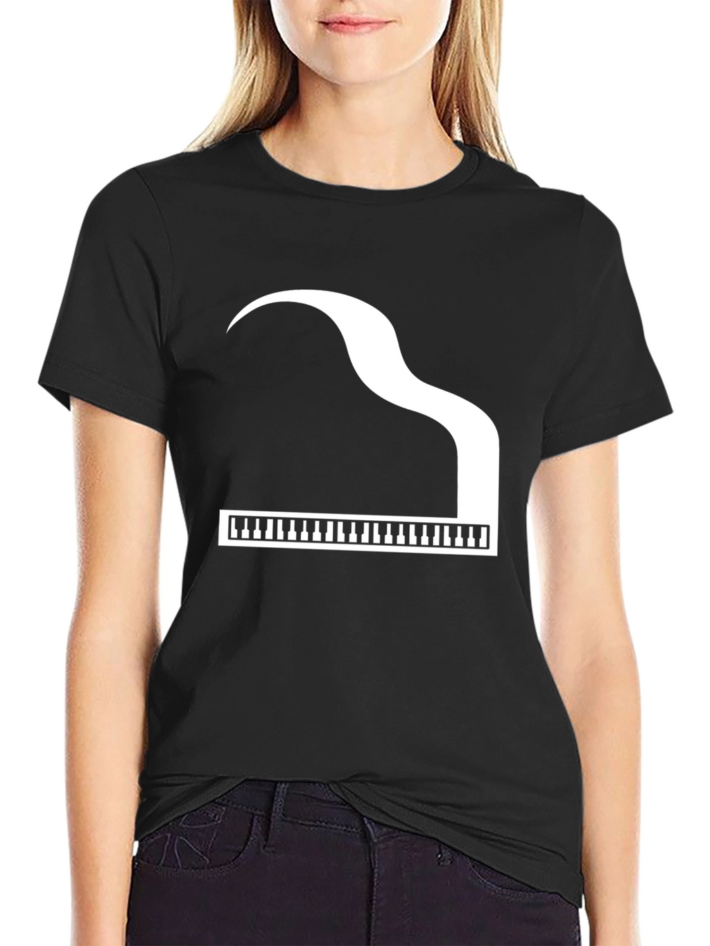 Piano Graphic Black T-Shirt