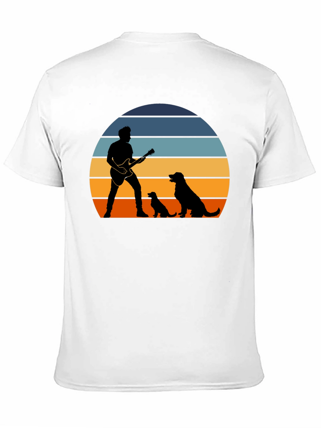 Sunset Guitarist Dog Lover T-Shirt