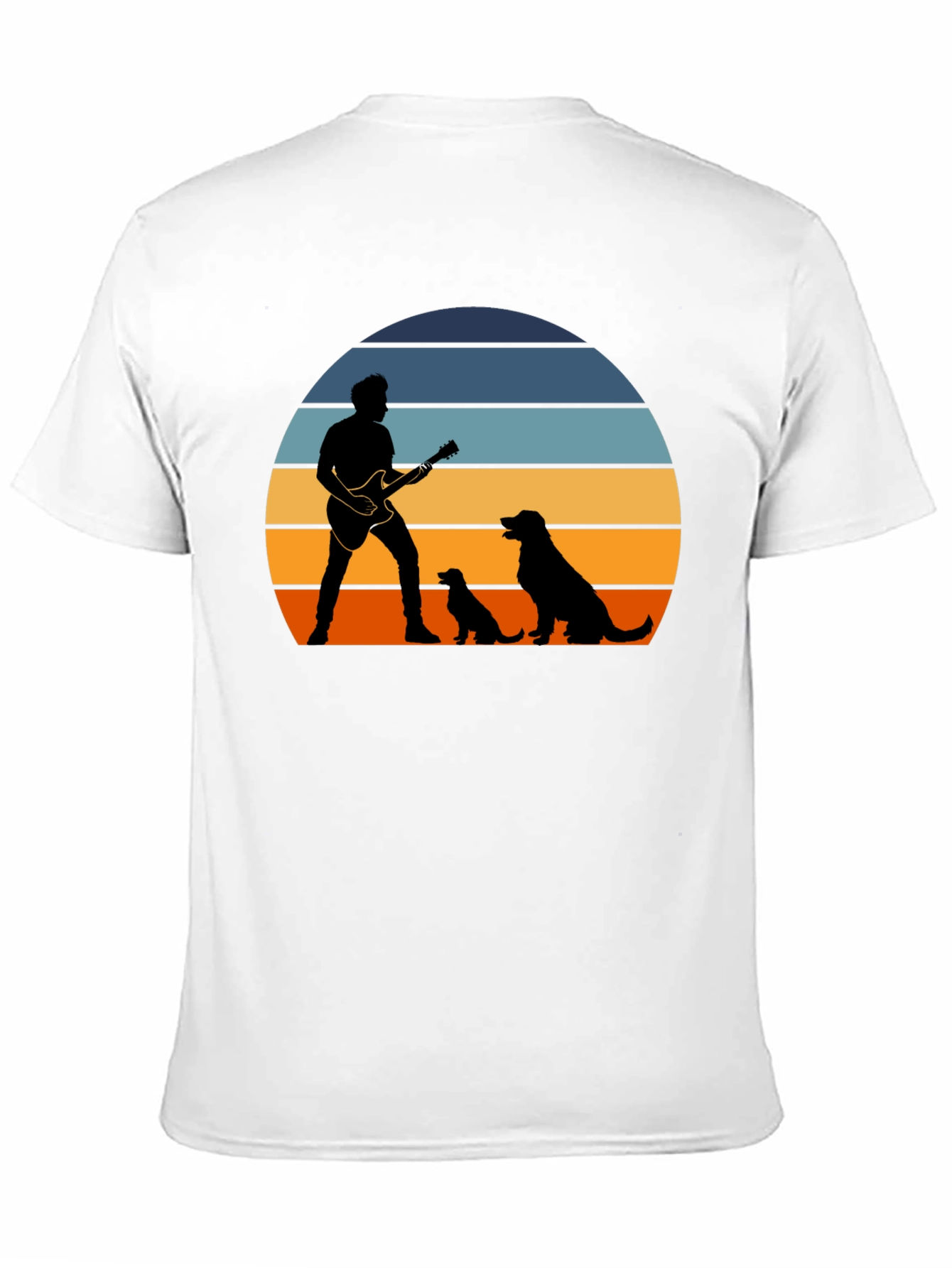 Sunset Guitarist Dog Lover T-Shirt