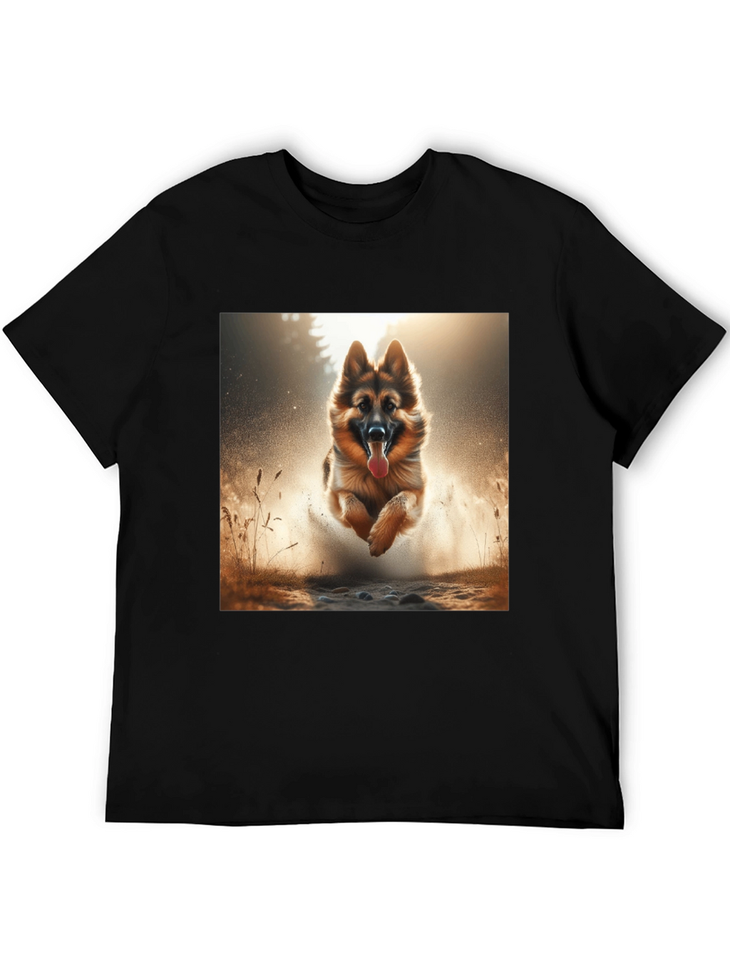 German Shepherd Dog Graphic Tee - Black
