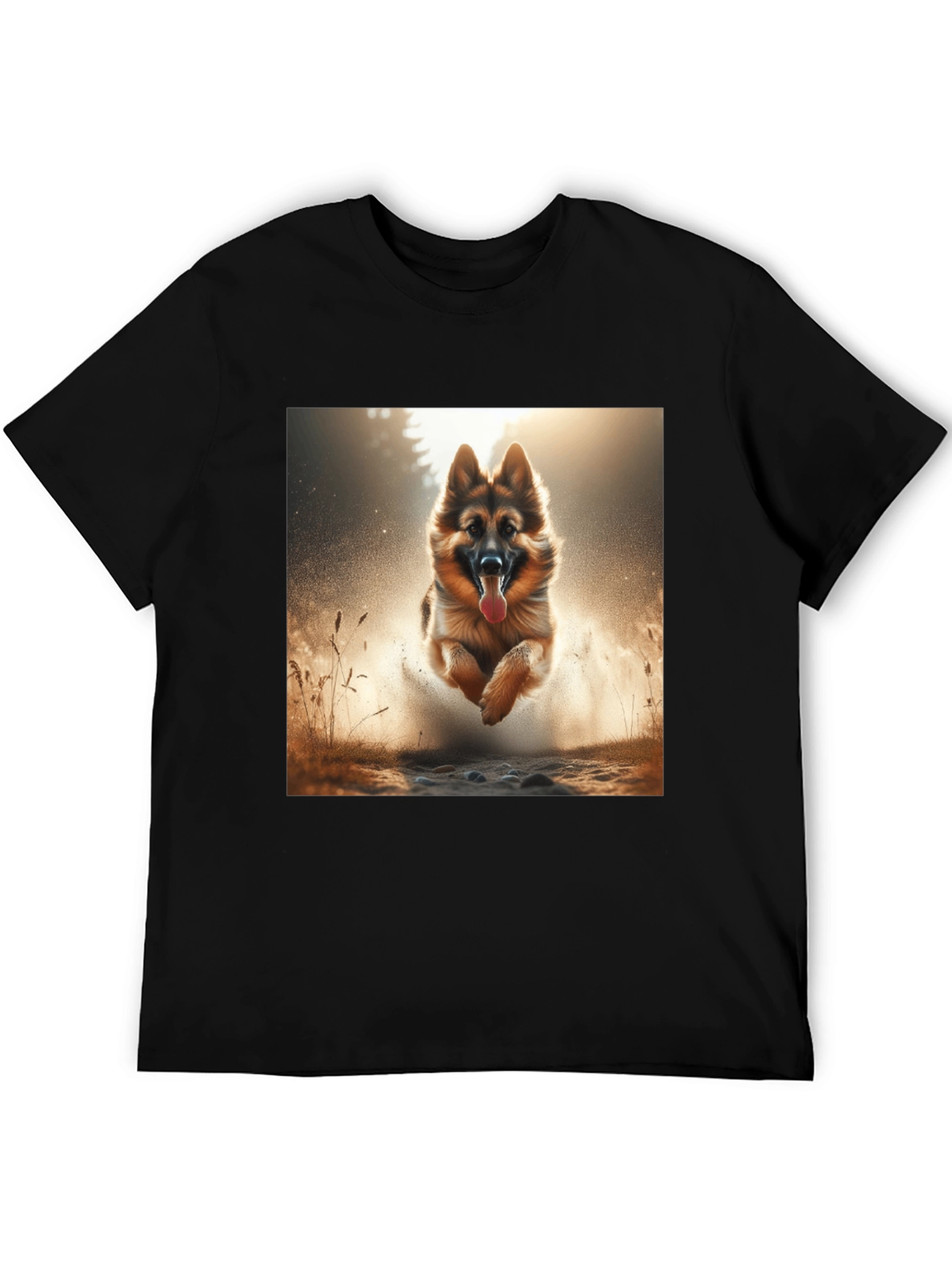 German Shepherd Dog Graphic Tee - Black