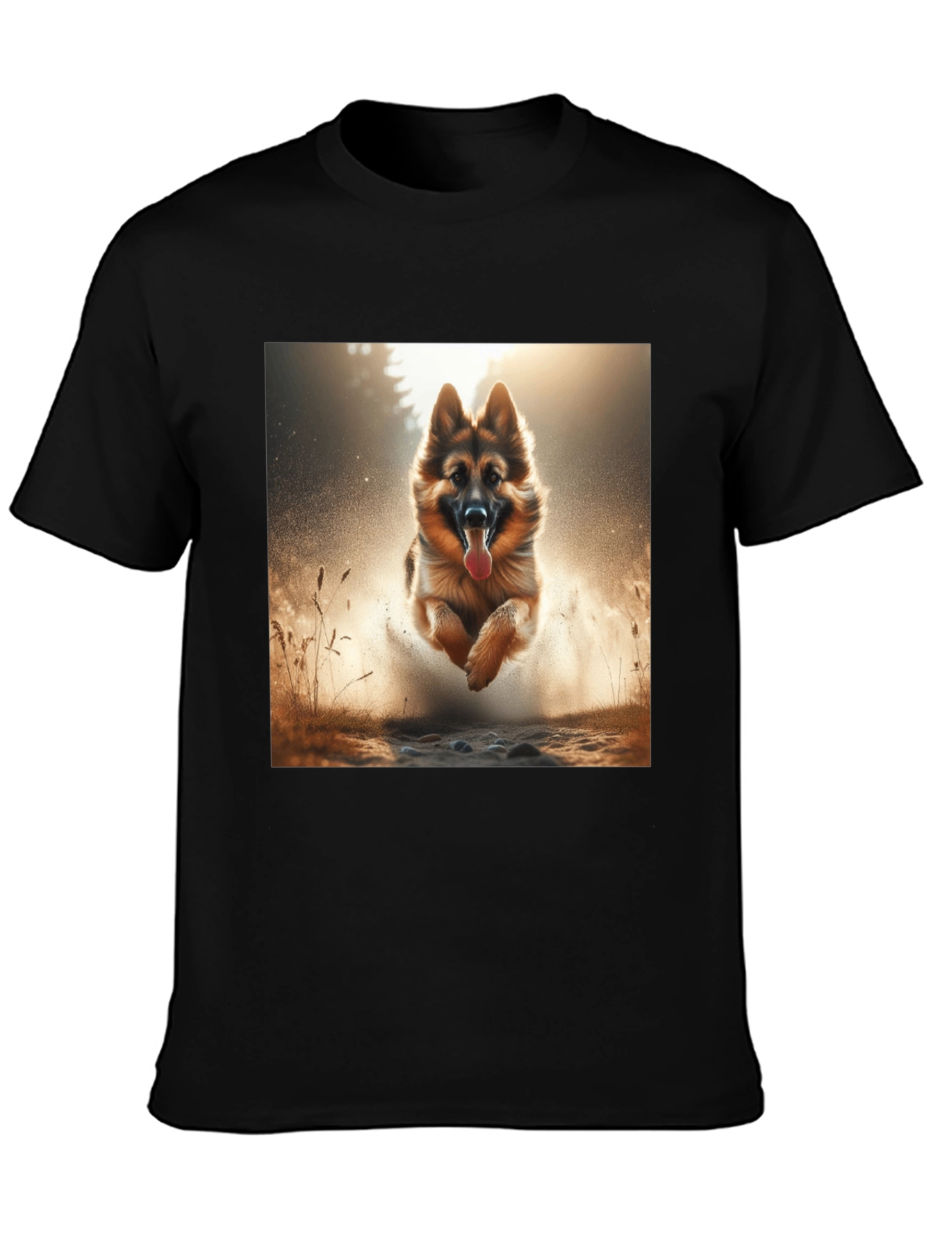 German Shepherd Dog Graphic Tee - Black
