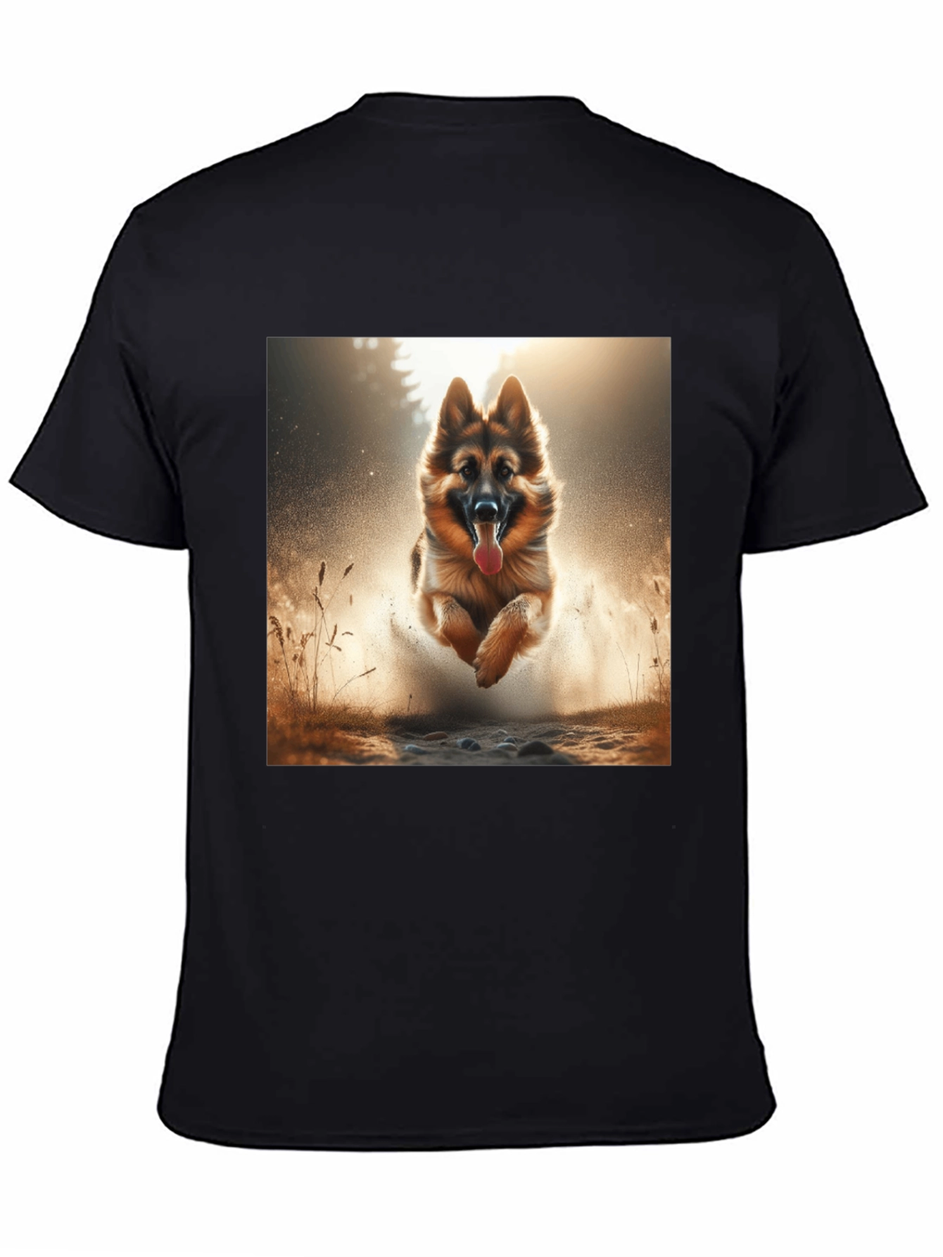 German Shepherd Dog Graphic Tee - Black
