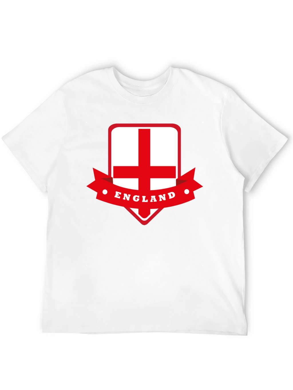 England Flag Graphic Tee - Black Cotton T-Shirt