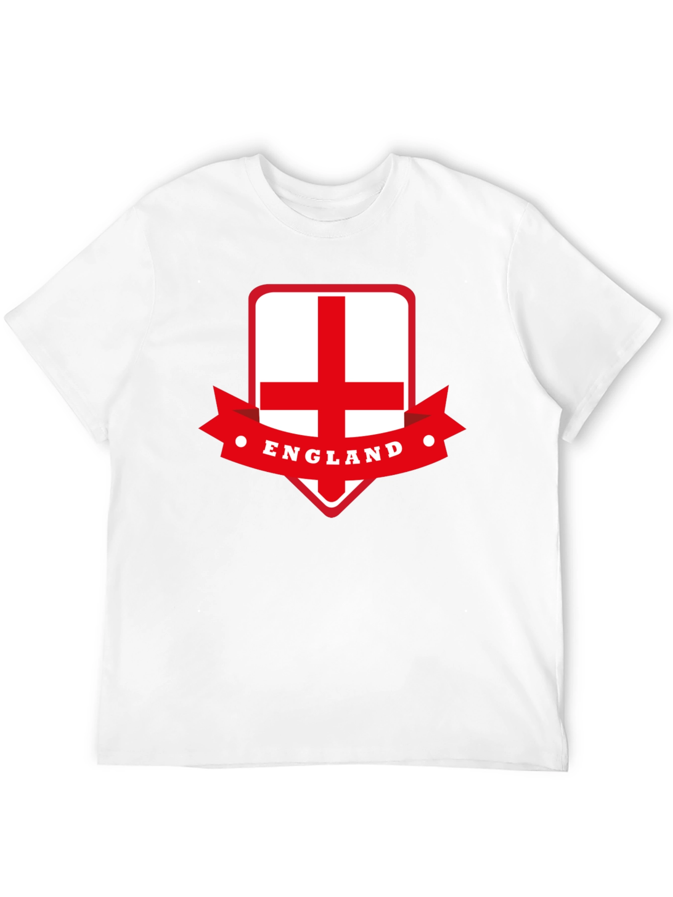 England Flag Graphic Tee - Black Cotton T-Shirt