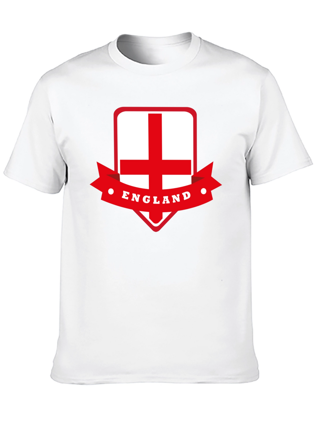 England Flag Graphic Tee - Black Cotton T-Shirt