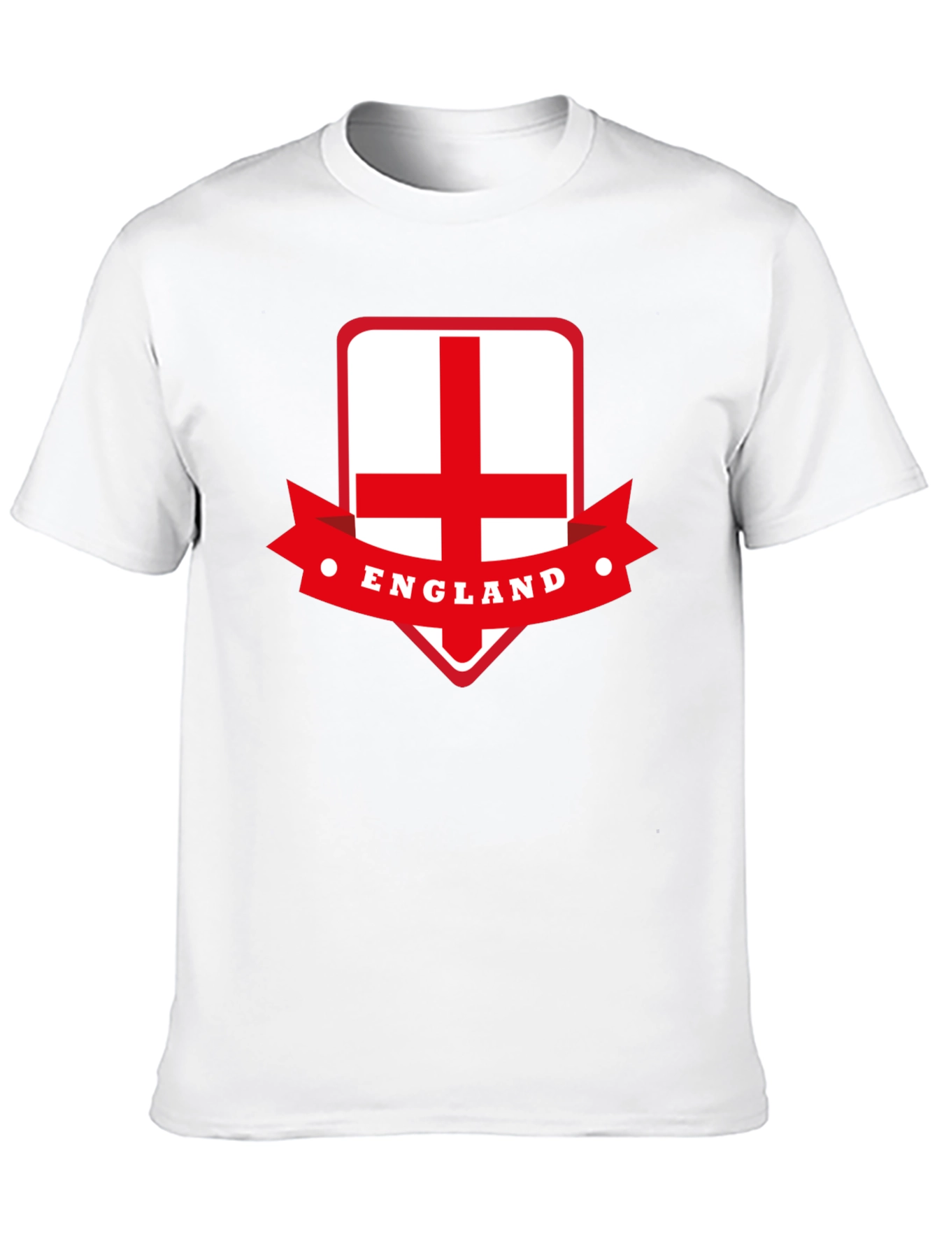 England Flag Graphic Tee - Black Cotton T-Shirt
