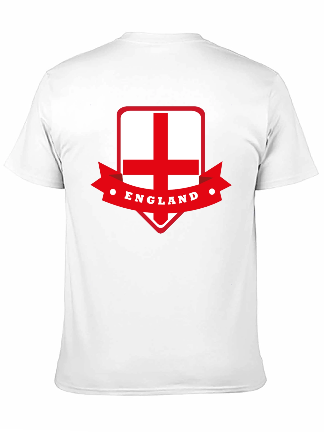 England Flag Graphic Tee - Black Cotton T-Shirt