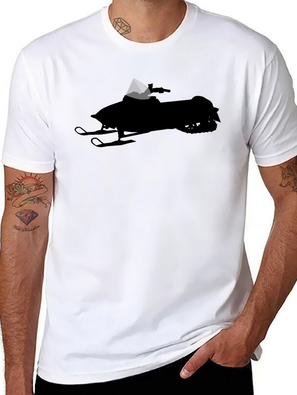 Snowmobile Silhouette T-Shirt - Ride in Style!