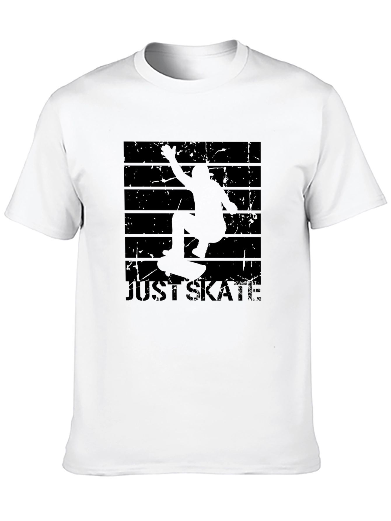 Just Skate Tee: Skateboard Silhouette Graphic T-Shirt
