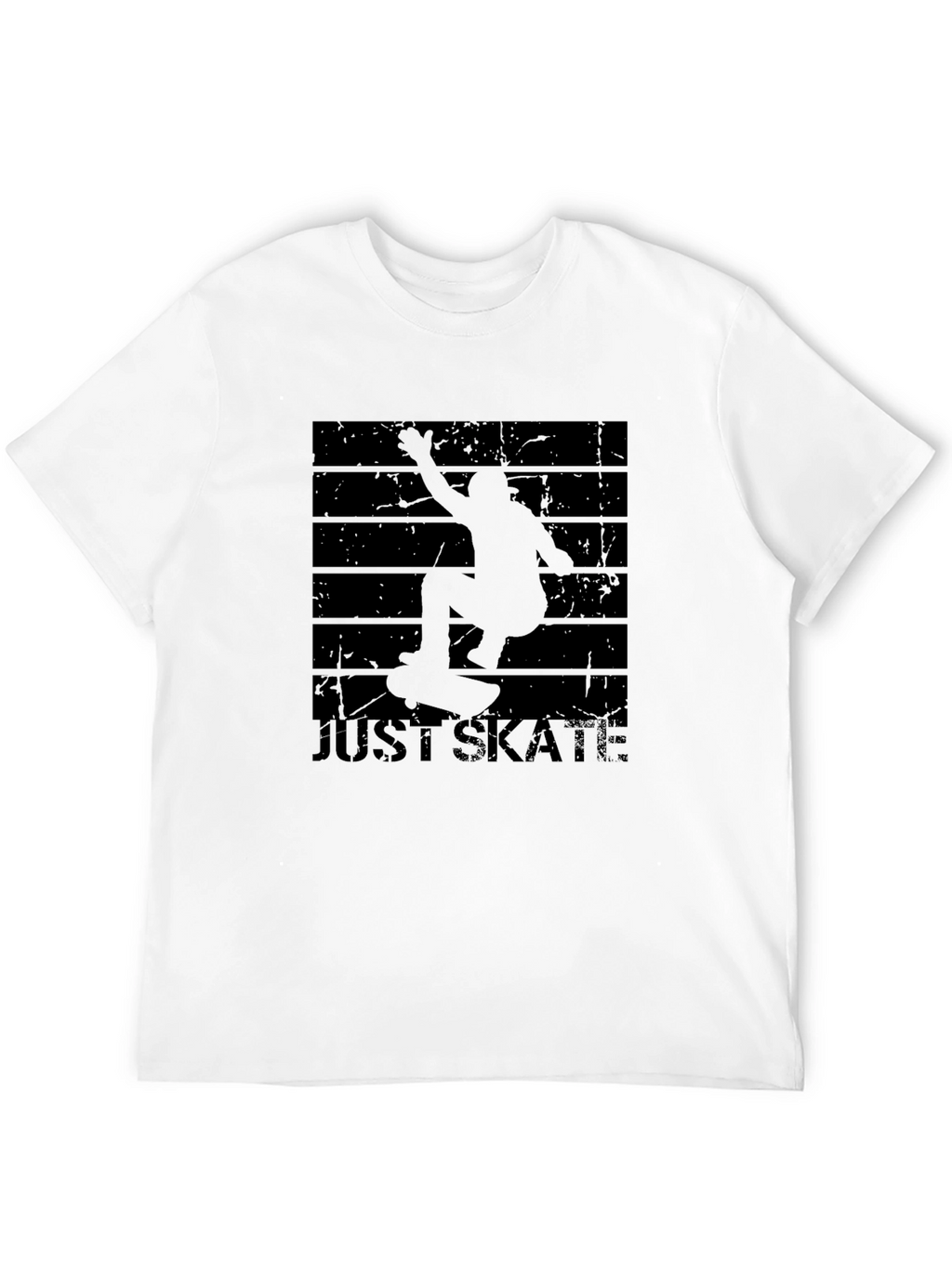 Just Skate Tee: Skateboard Silhouette Graphic T-Shirt