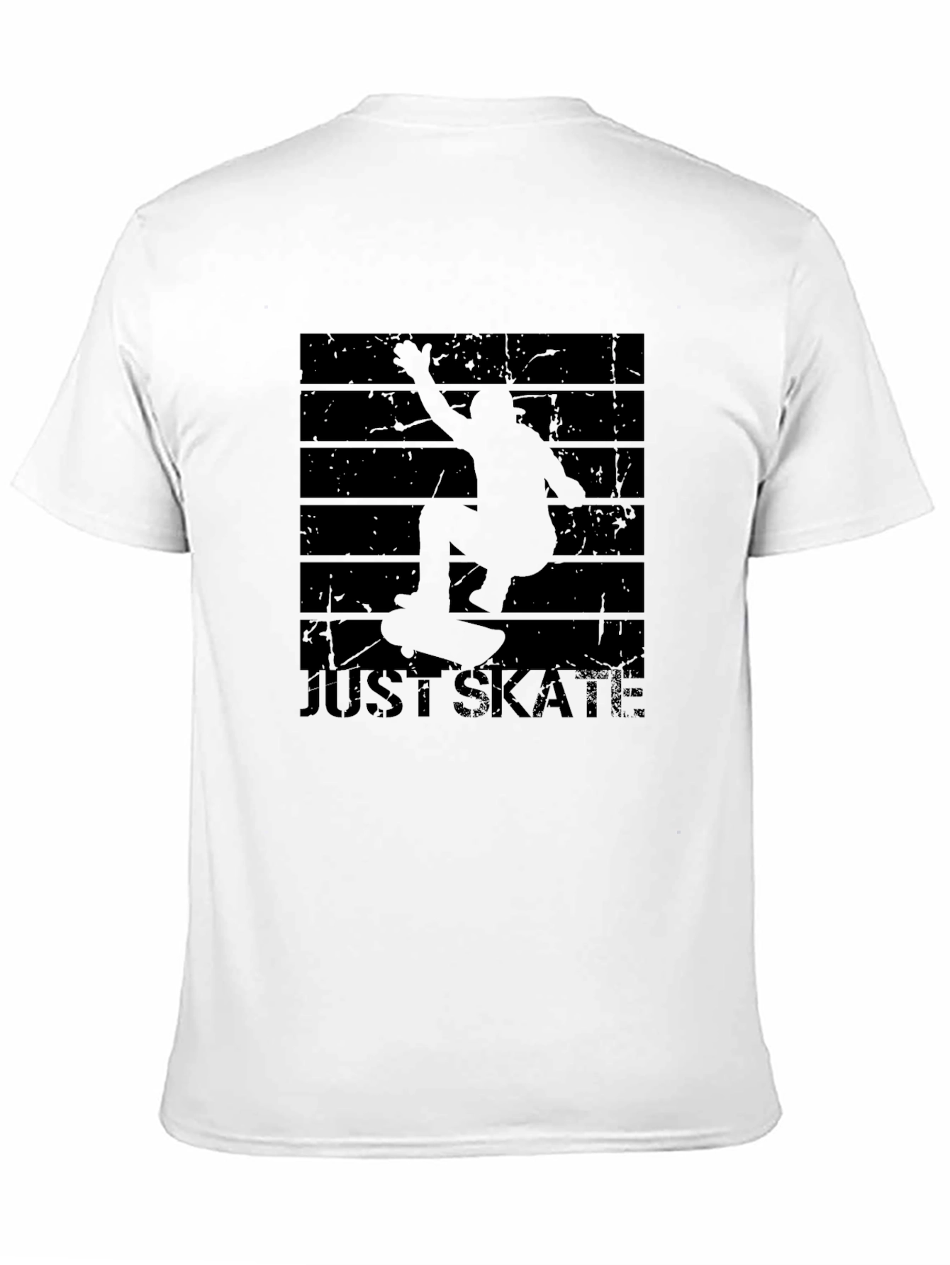Just Skate Tee: Skateboard Silhouette Graphic T-Shirt