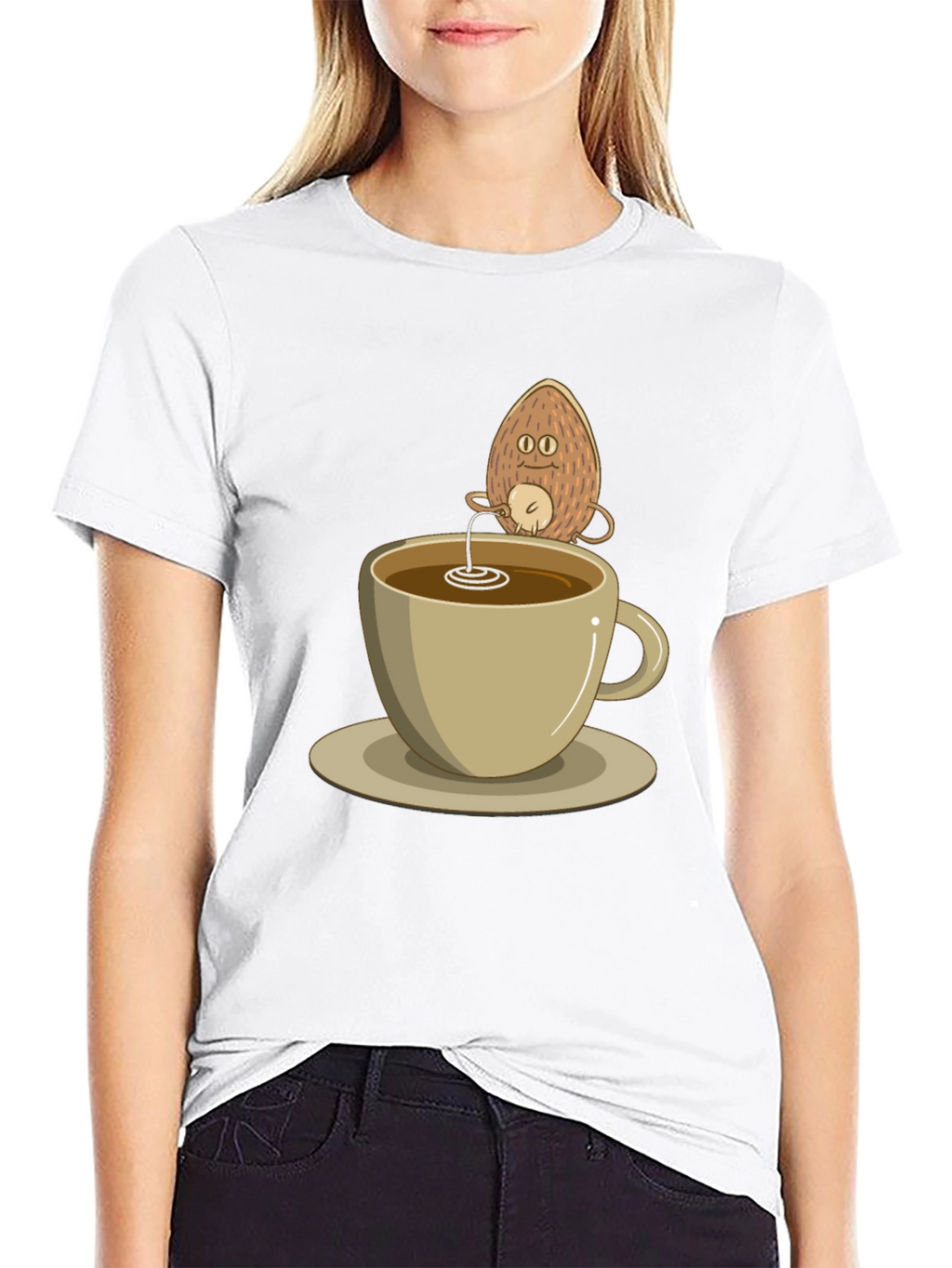Coconut Coffee Humor Tee - Quirky Black T-Shirt