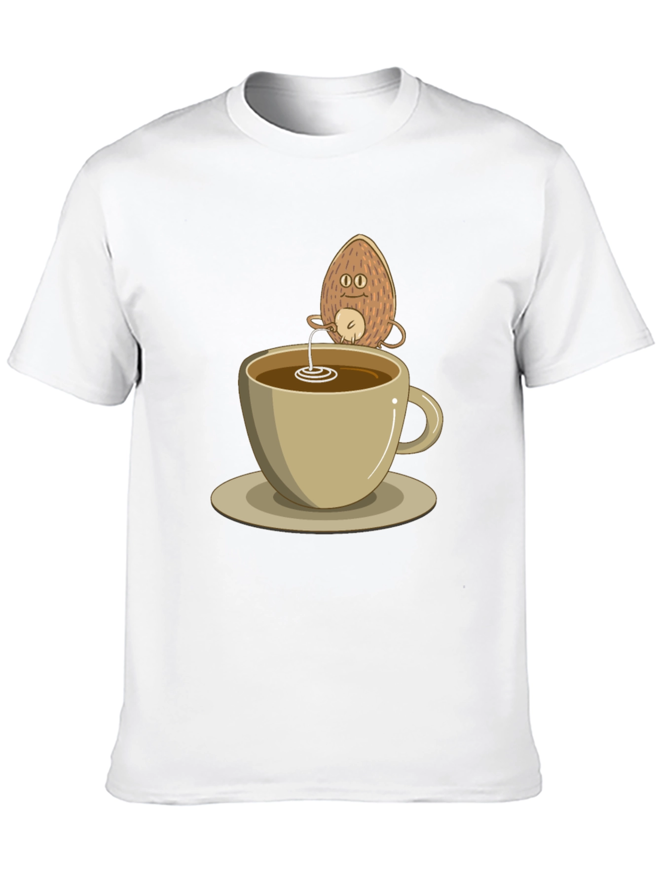 Coconut Coffee Humor Tee - Quirky Black T-Shirt
