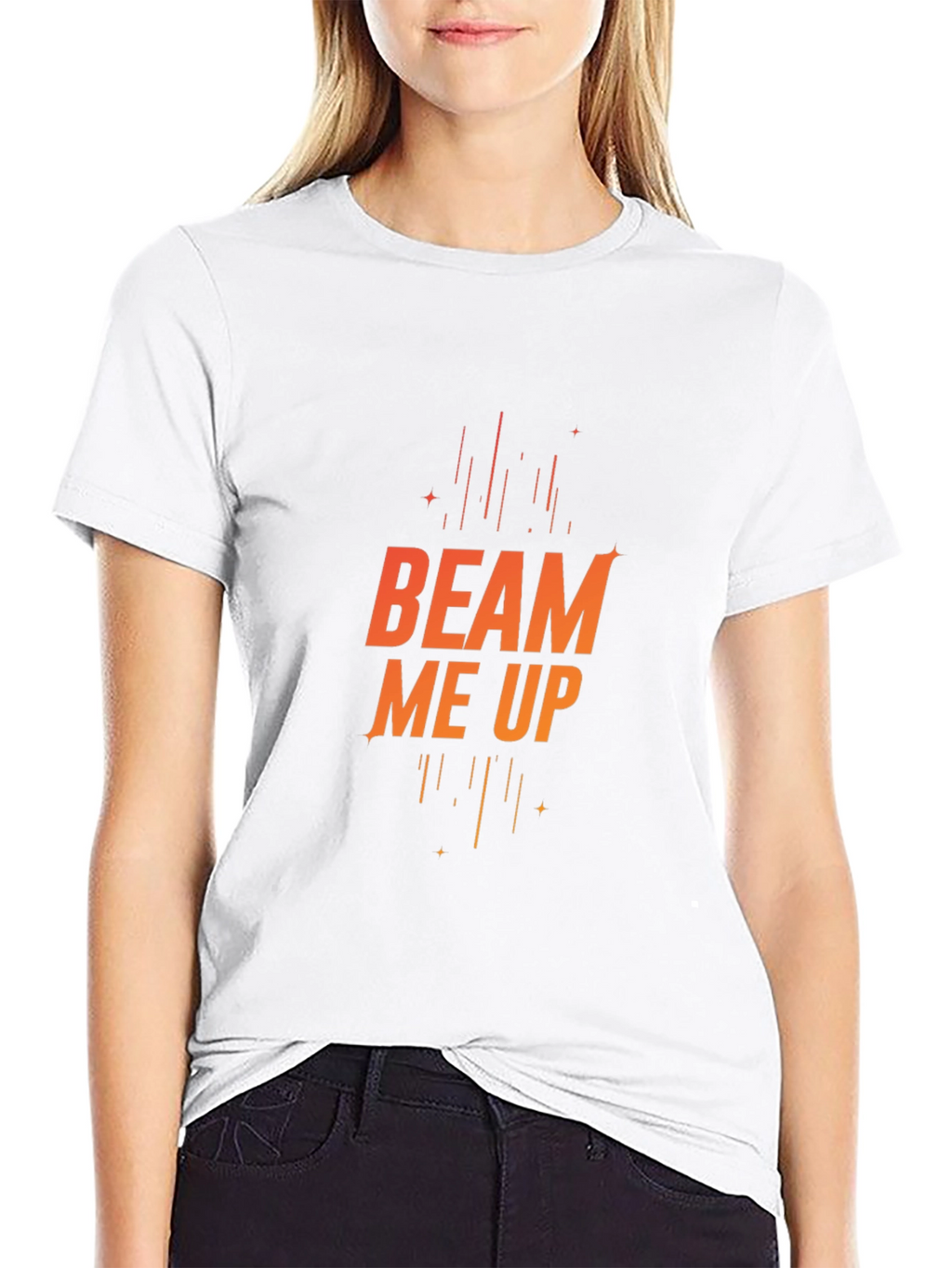 Beam Me Up Black Graphic Tee
