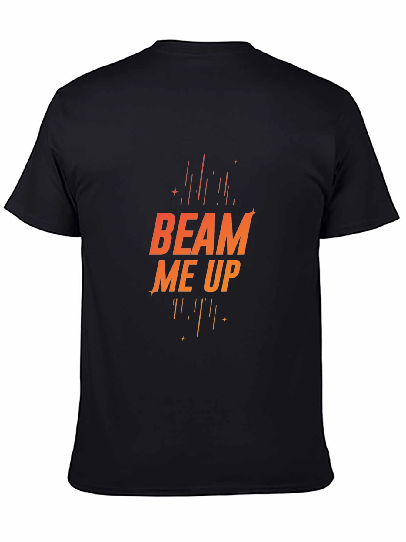Beam Me Up Black Graphic Tee