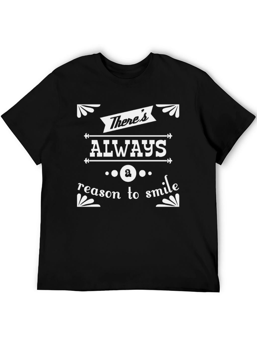 Always a Reason to Smile Black Graphic Tee