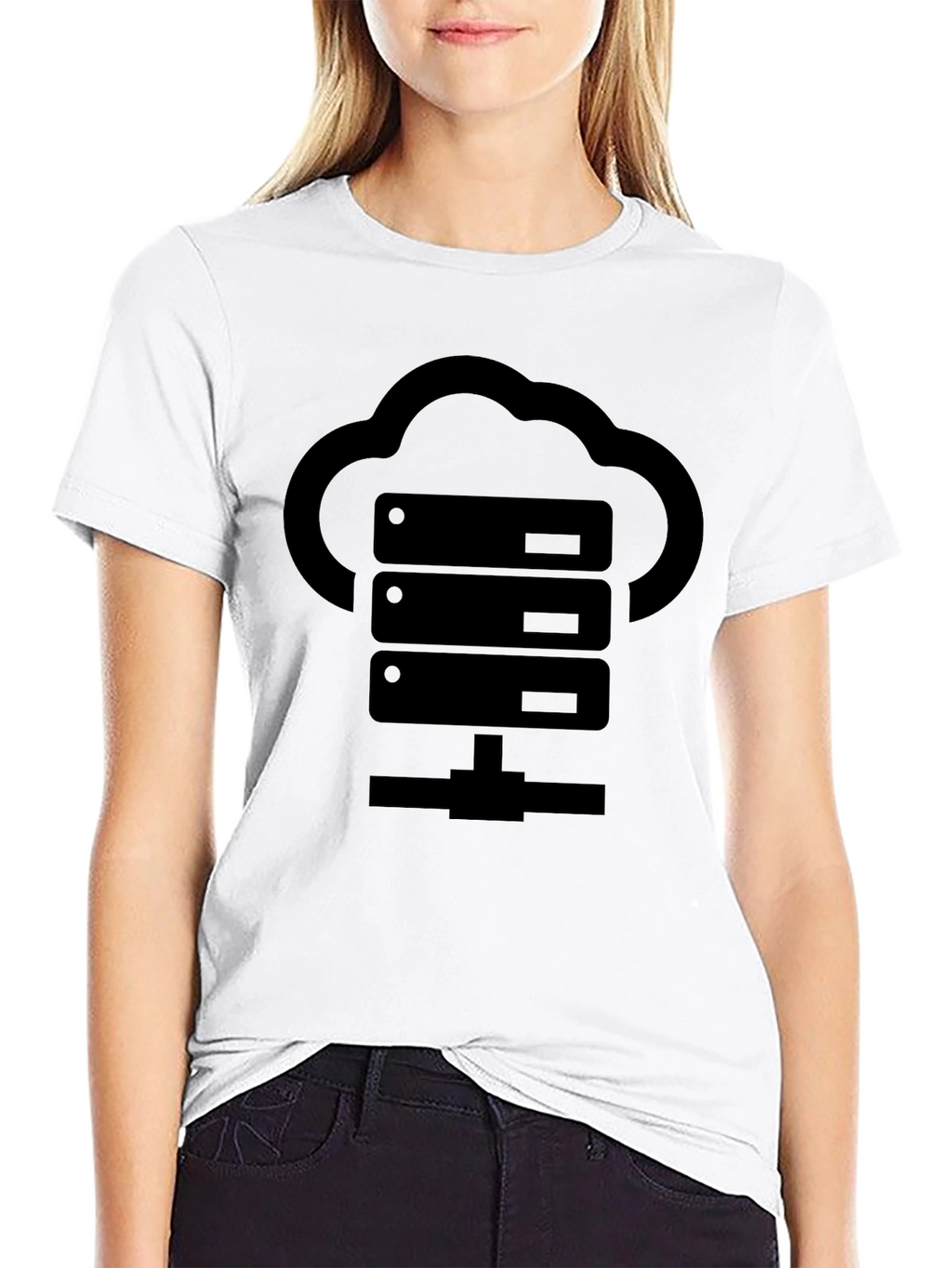 Cloud Server Black Graphic T-Shirt