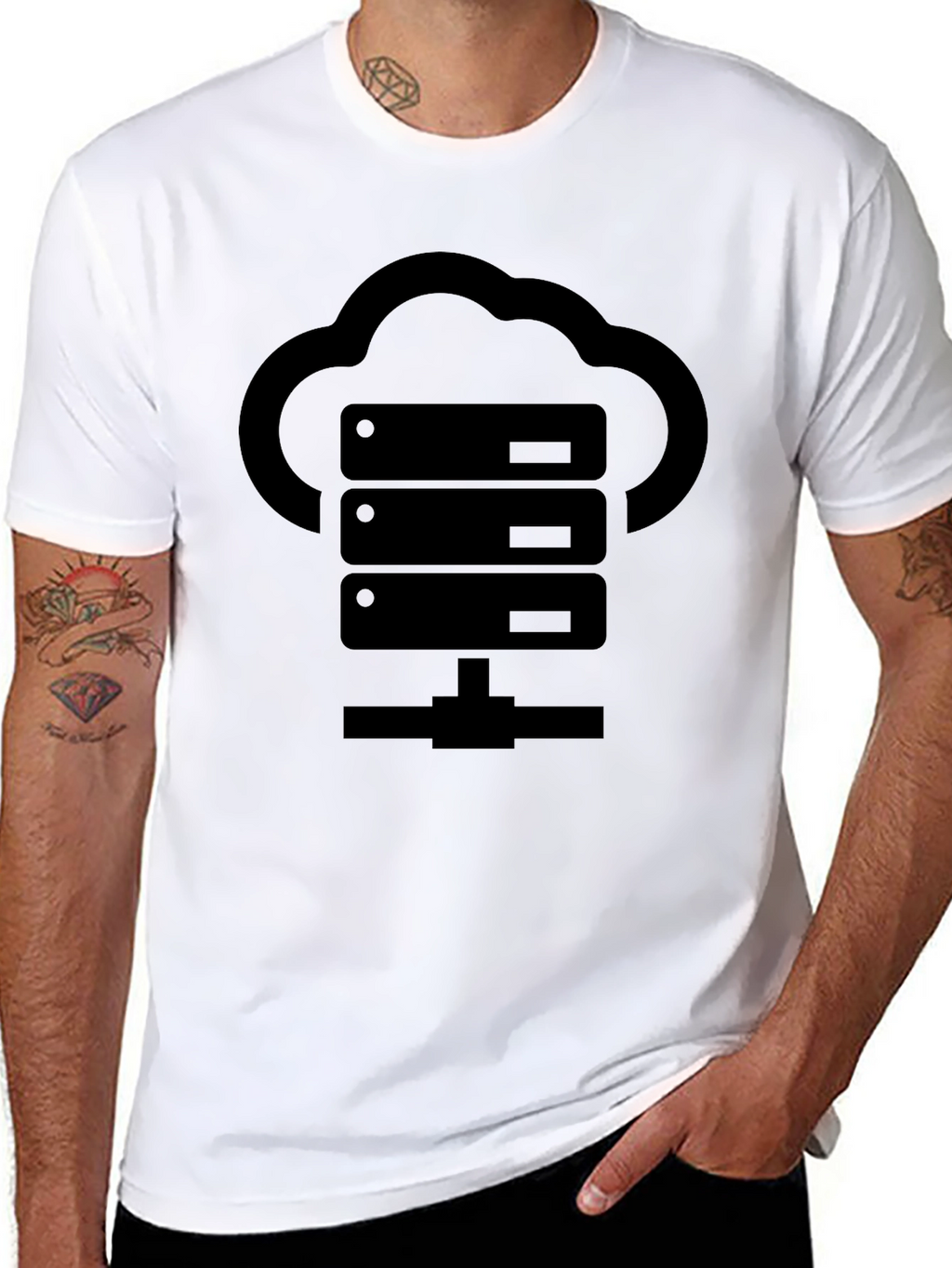 Cloud Server Black Graphic T-Shirt