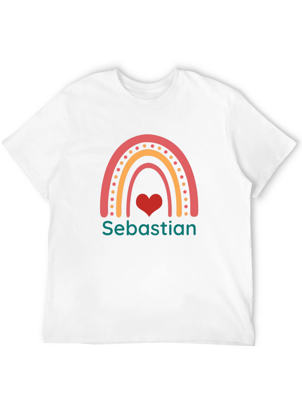 Rainbow Heart Personalized T-Shirt