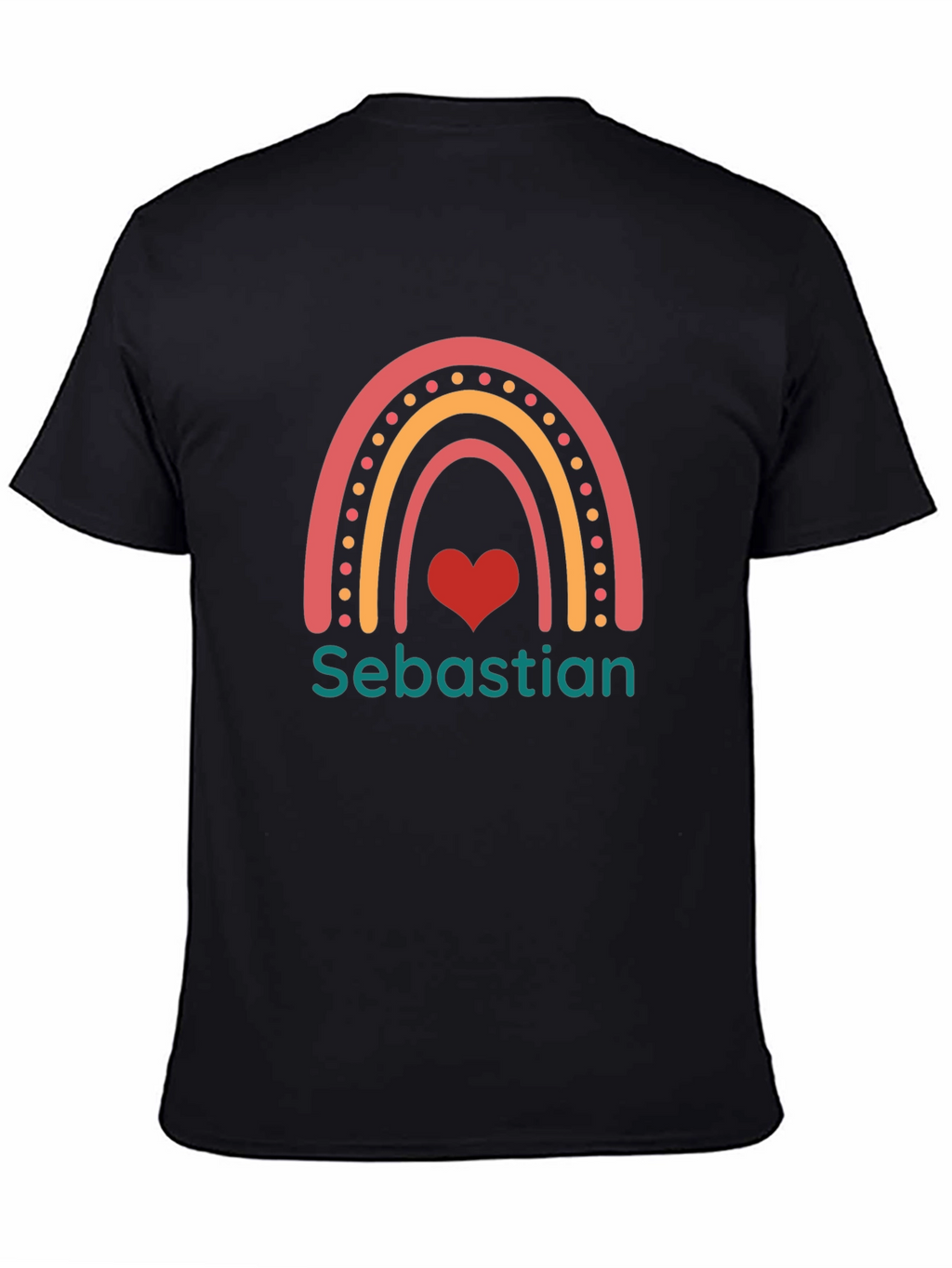 Rainbow Heart Personalized T-Shirt