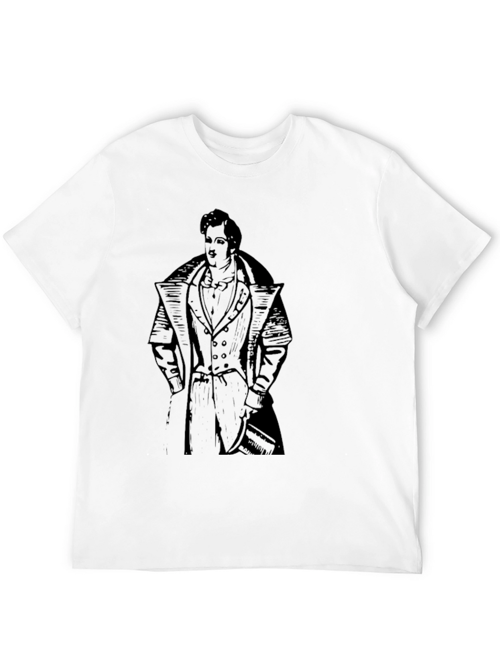 Classic Man Graphic Tee - Black Cotton T-Shirt