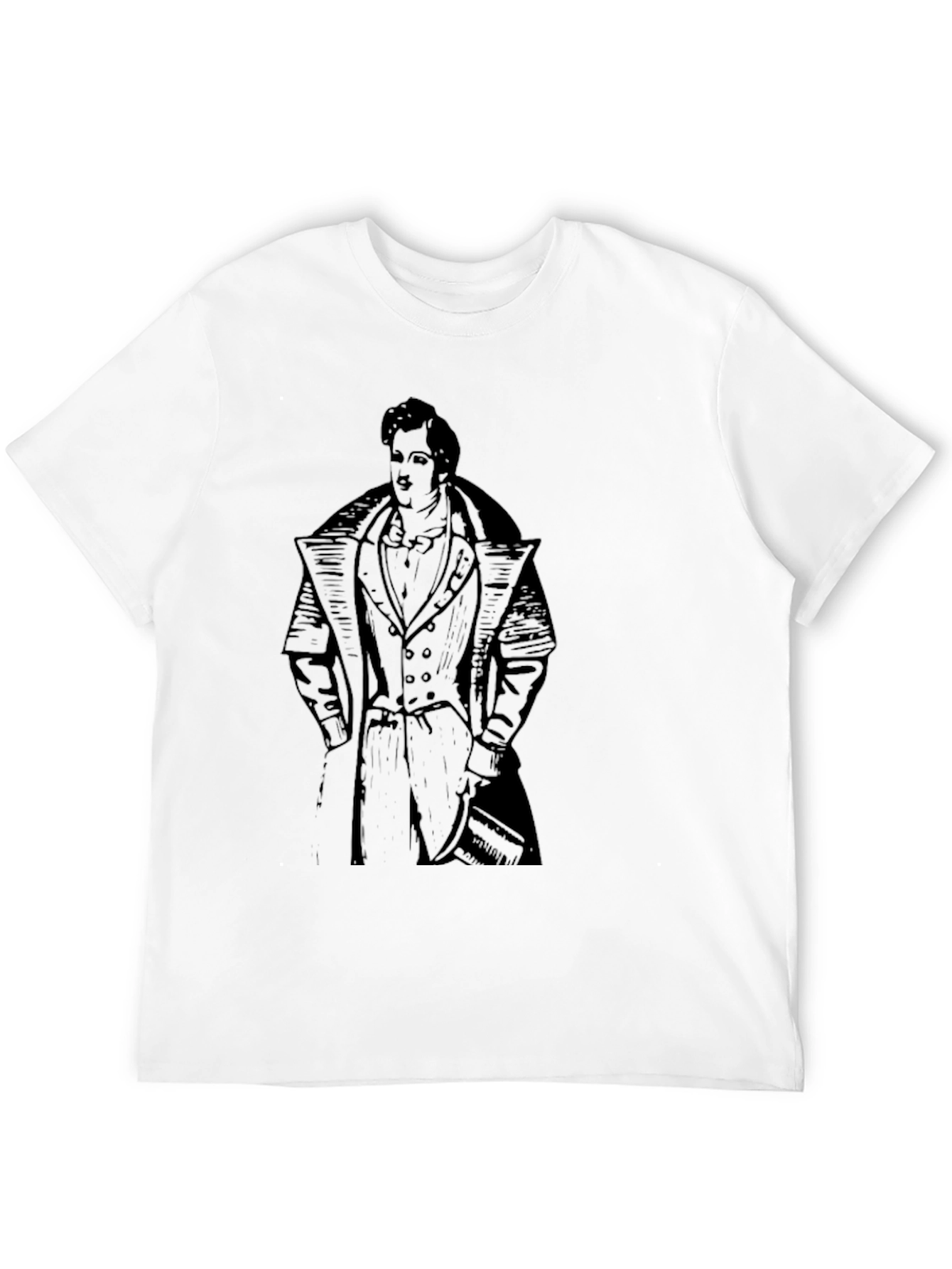 Classic Man Graphic Tee - Black Cotton T-Shirt
