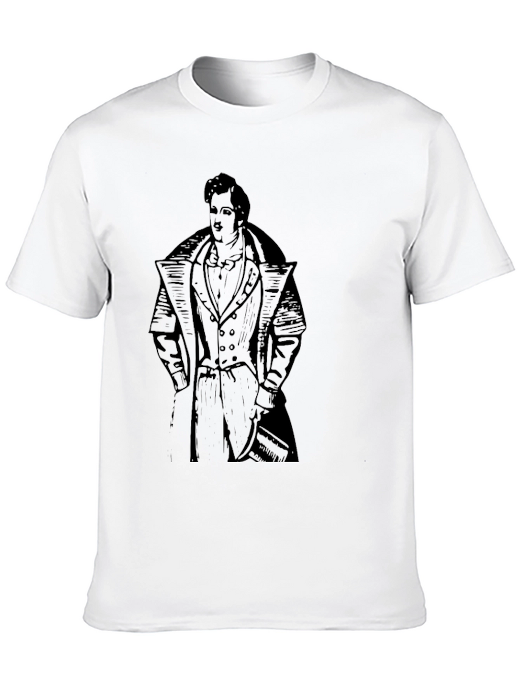 Classic Man Graphic Tee - Black Cotton T-Shirt