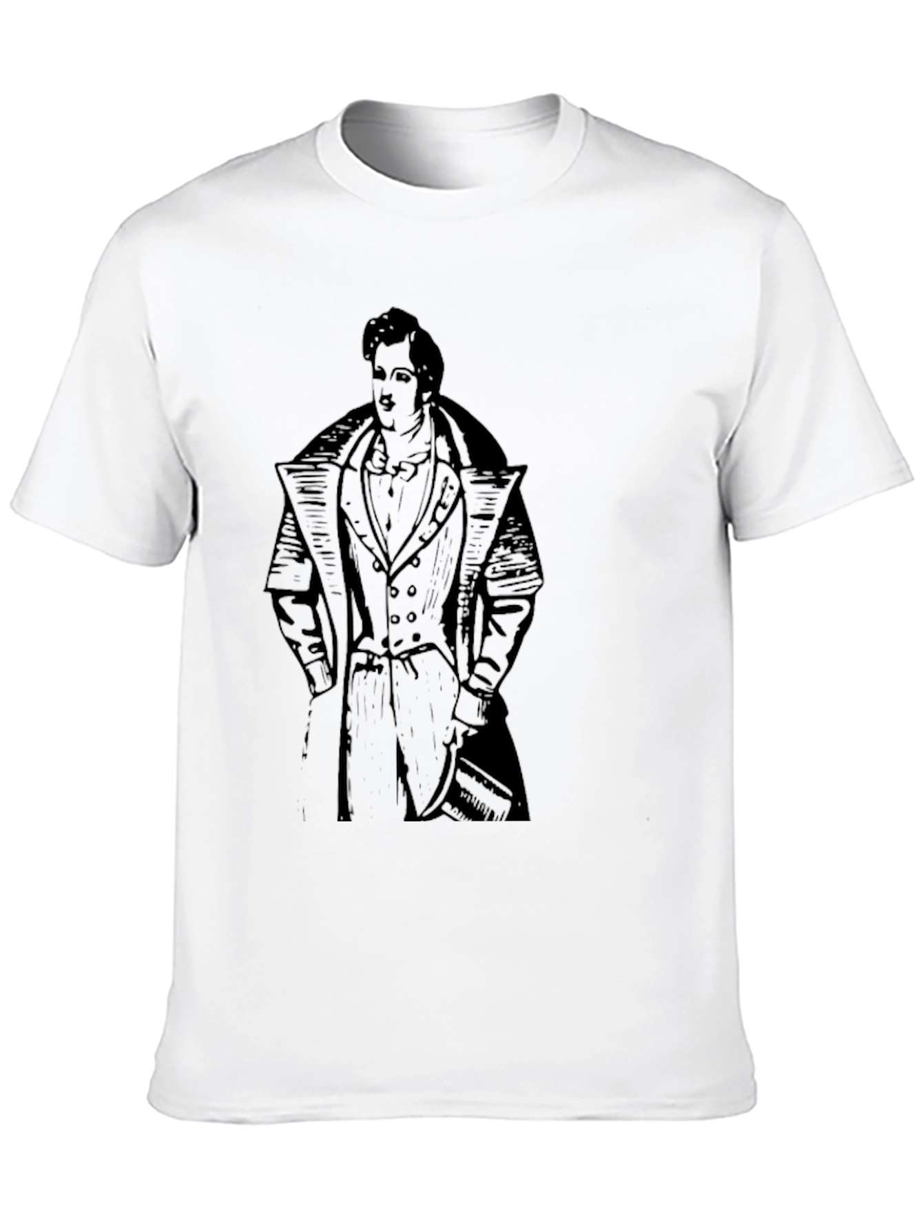 Classic Man Graphic Tee - Black Cotton T-Shirt
