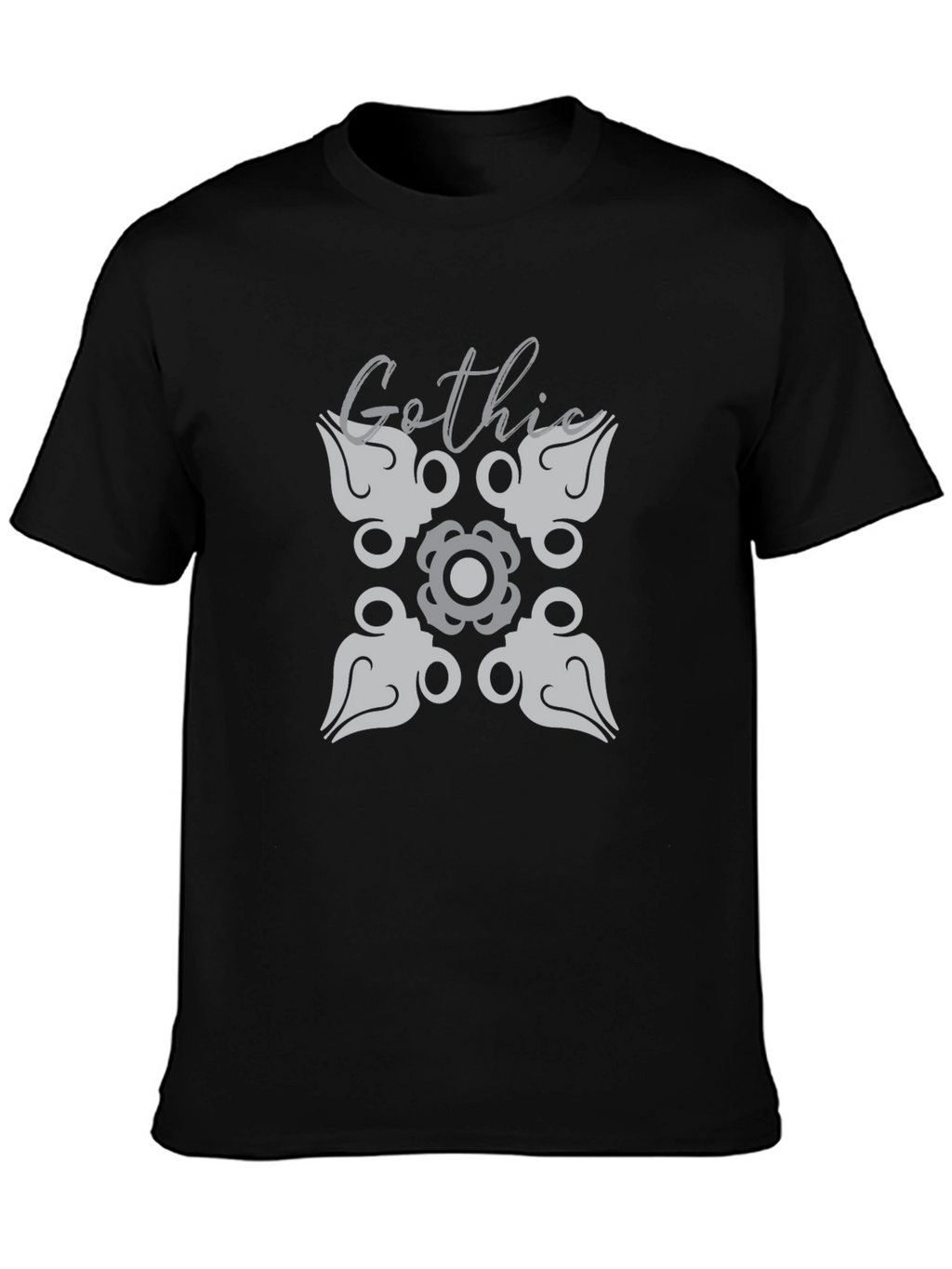 Gothic Design Black T-Shirt